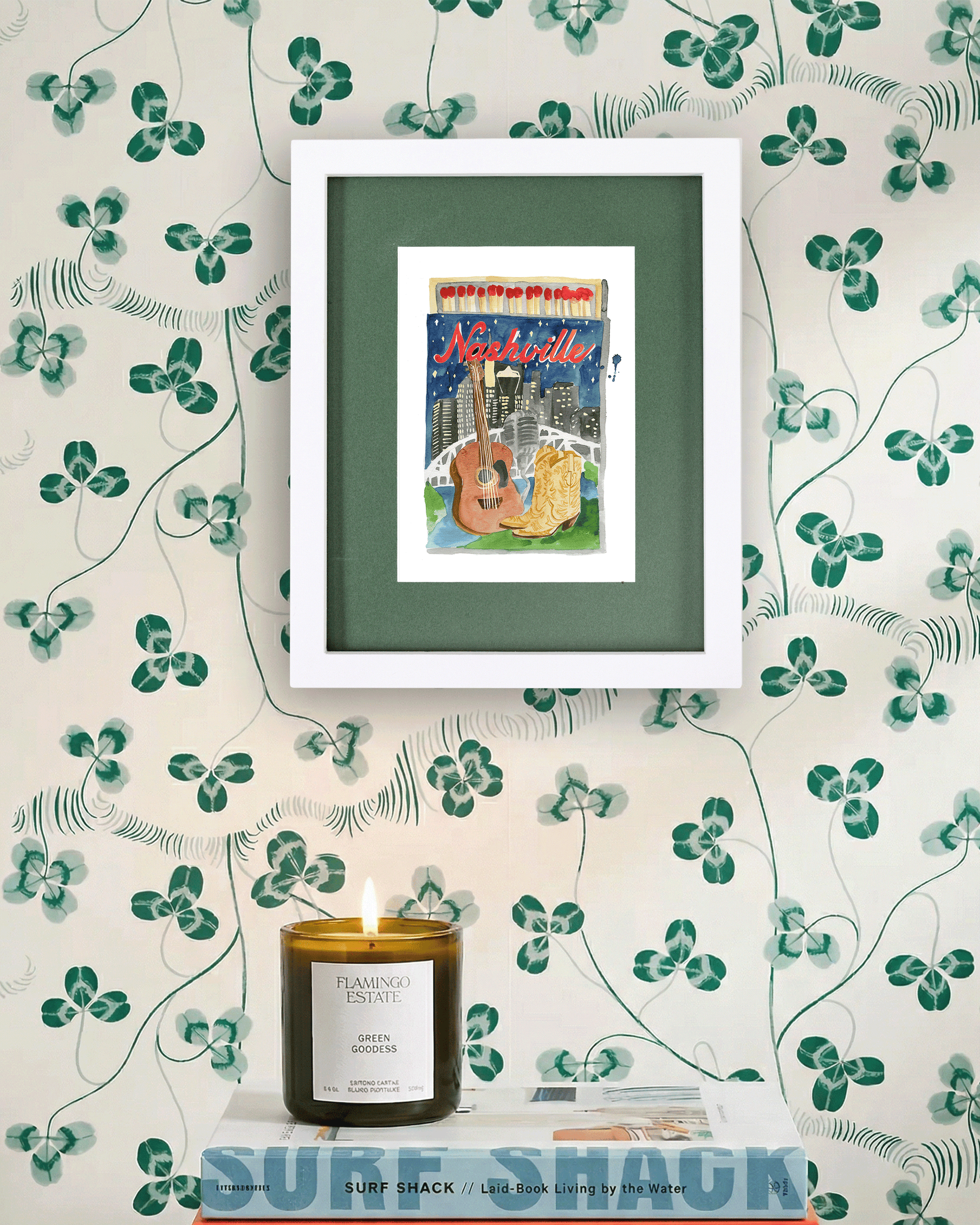 Nashville Matchbook Art Print - Furbish Studio