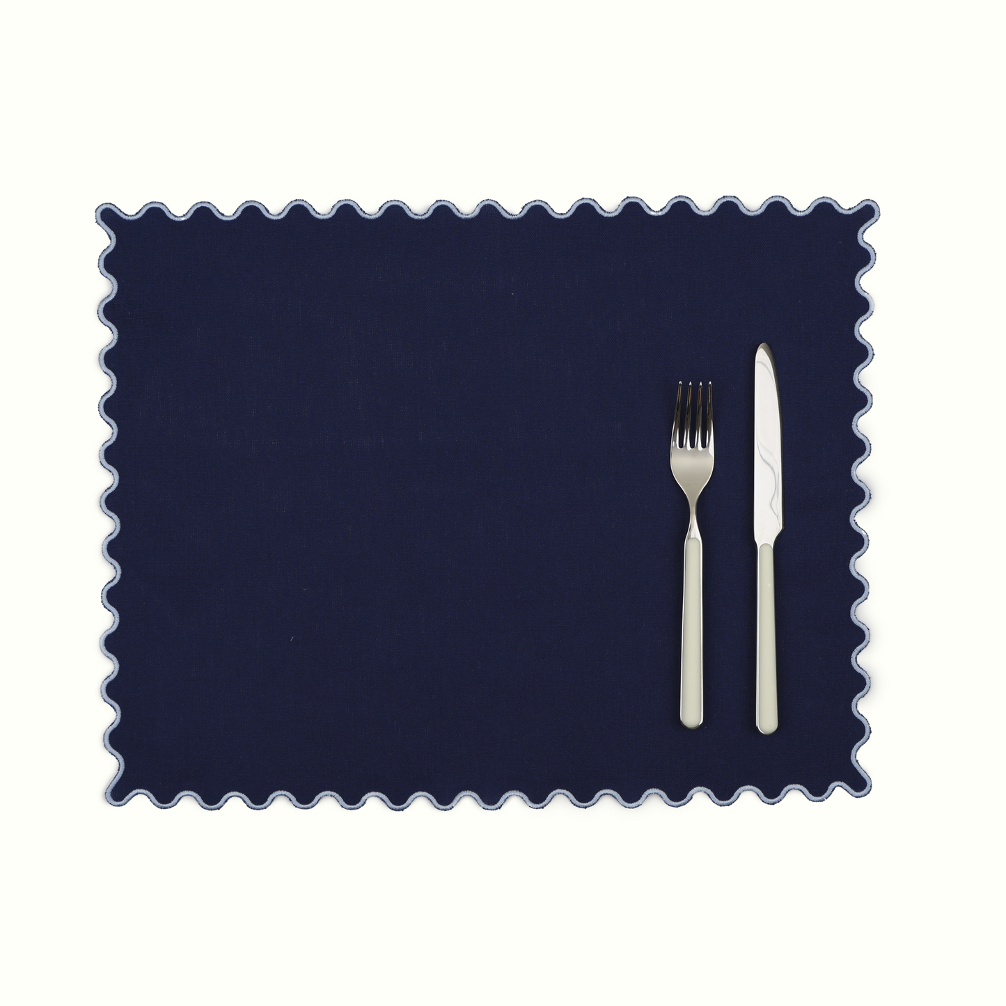 The Vivienne Linen Placemats - Navy