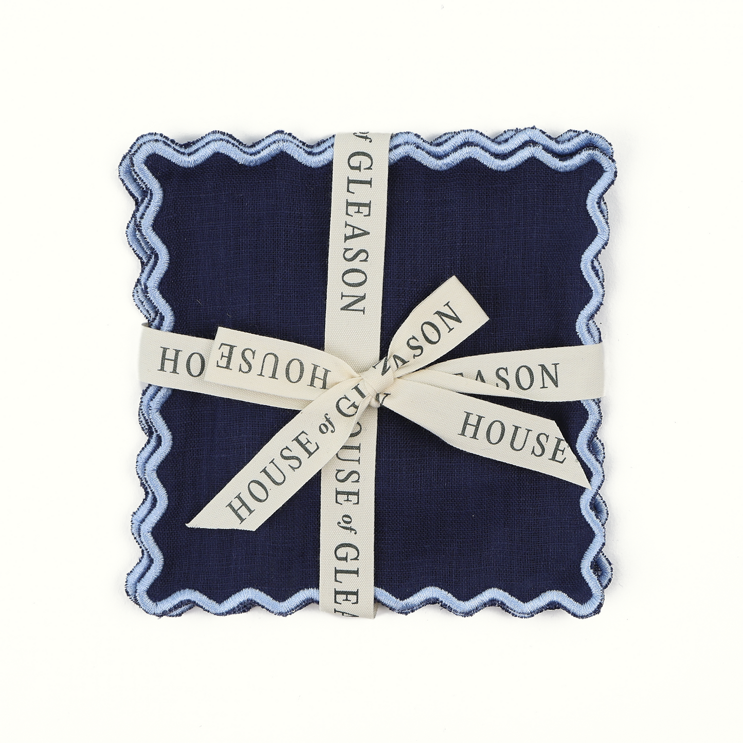 The Vivienne Square Cocktail Napkins - Navy