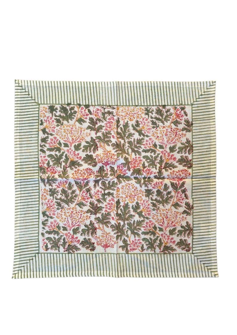 Kelpie Napkin In Pink Green (Set Of 4)