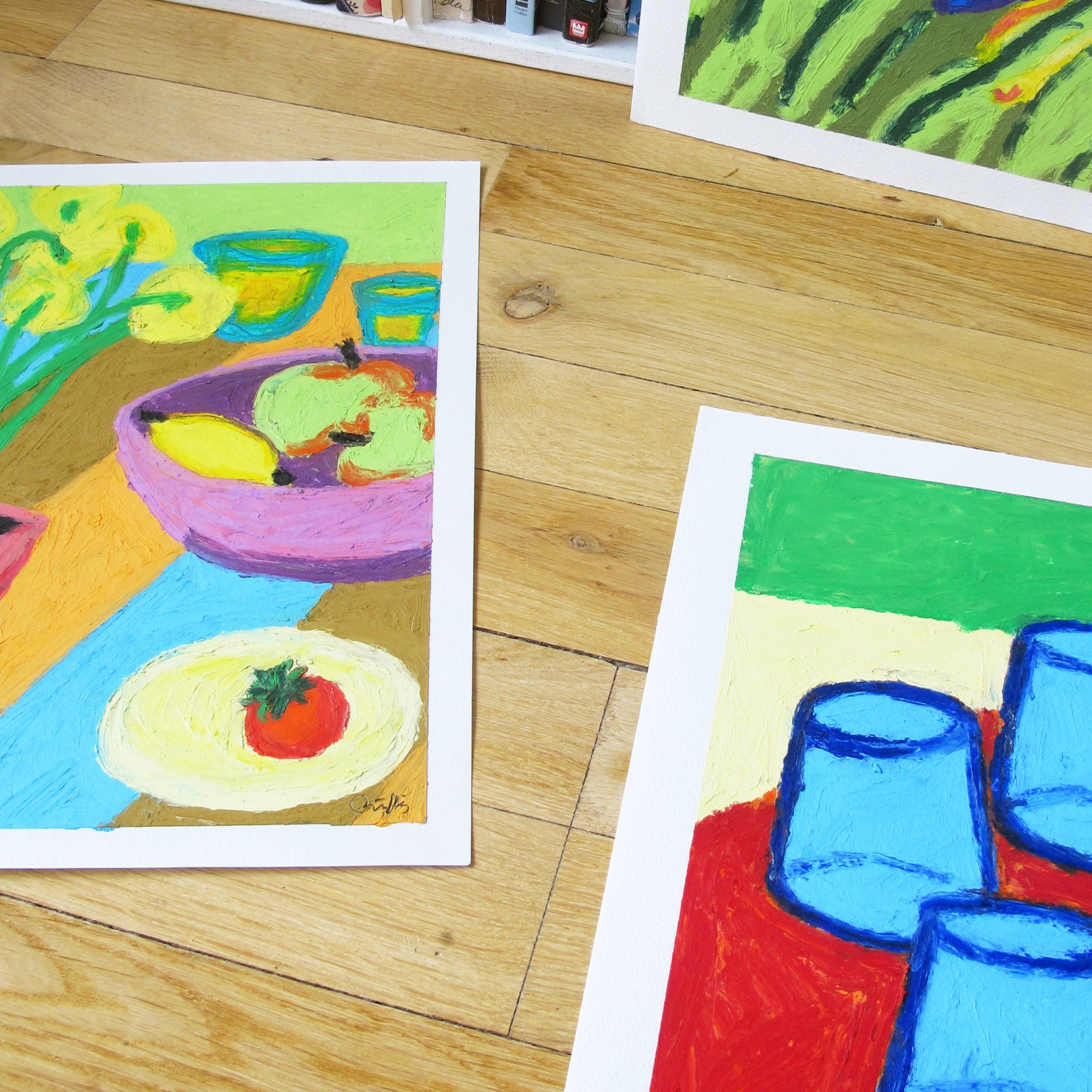 Table And Summer Light Original Oil Pastel Artwork