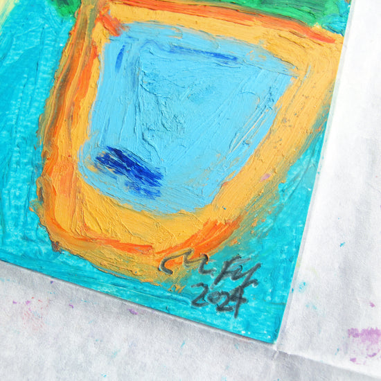 Wine And Water Original Oil Pastel Artwork