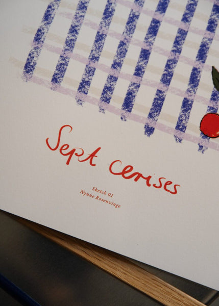 Sept Cerises 50x70 cm Print