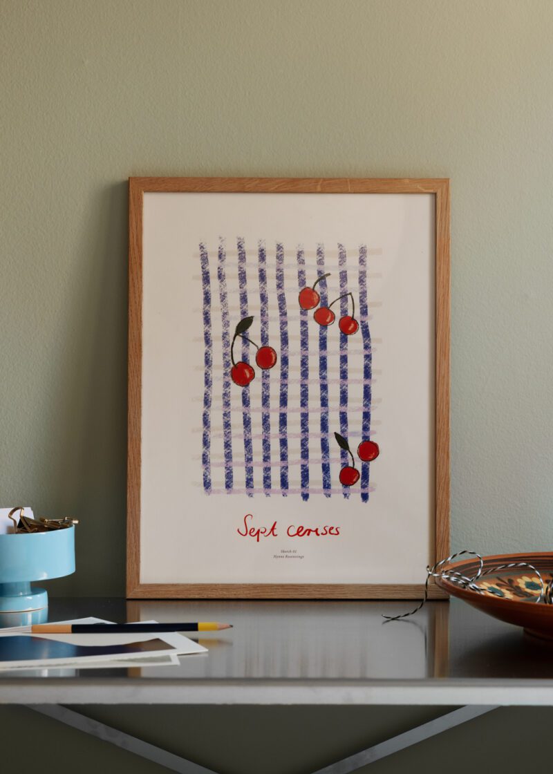 Sept Cerises 50x70 cm Print