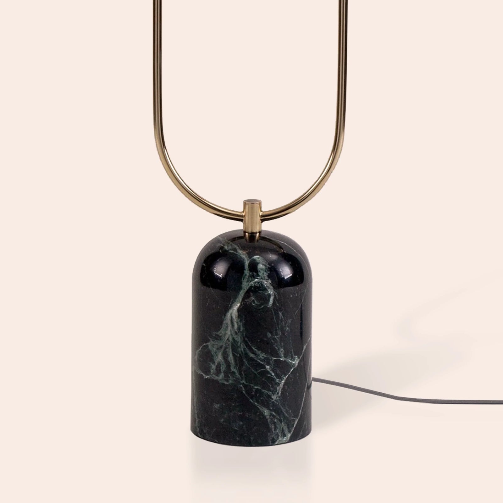 Olive green marble curve floor lamp