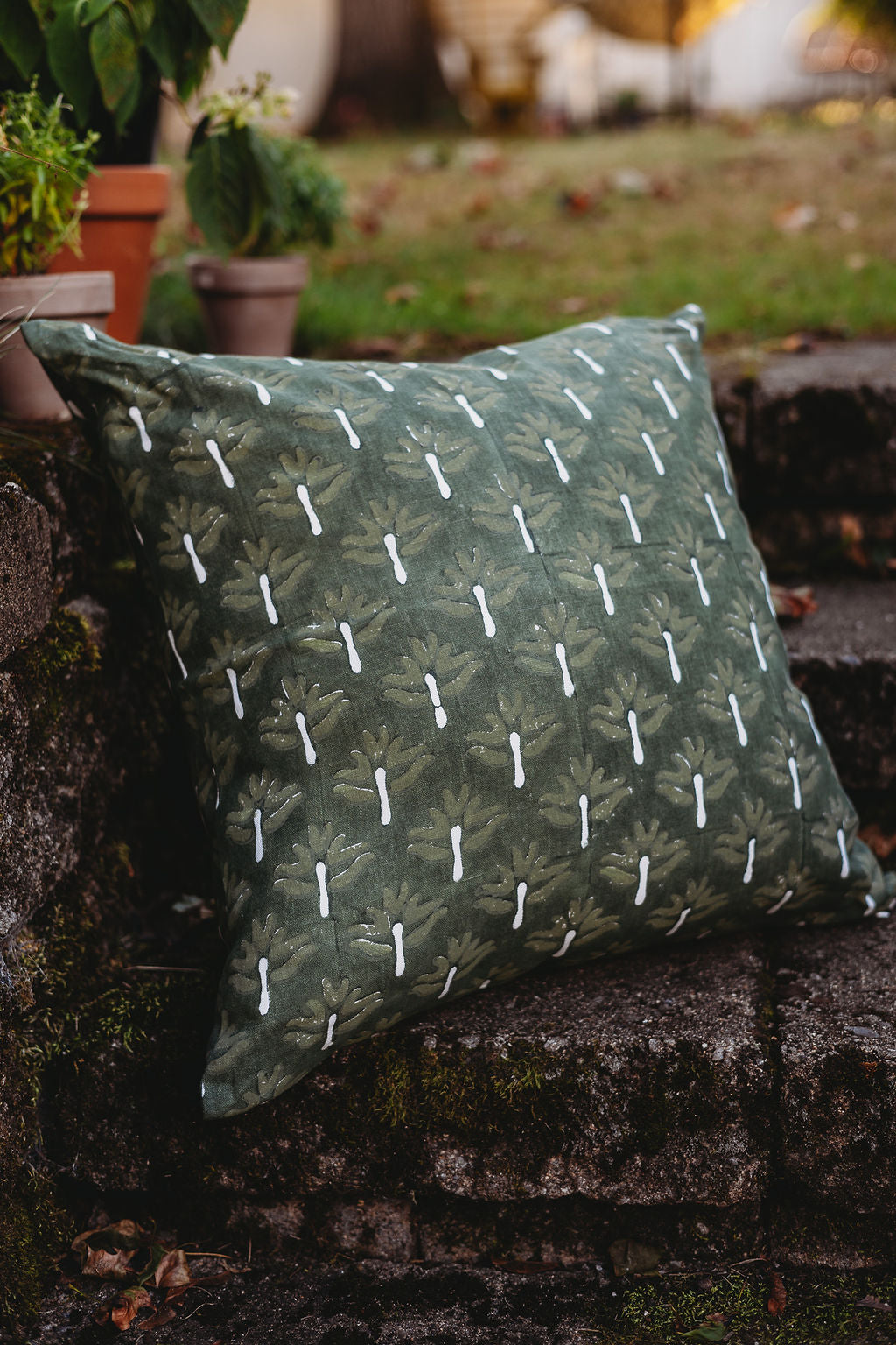 Zeenat Throw Pillow Cover - Chive