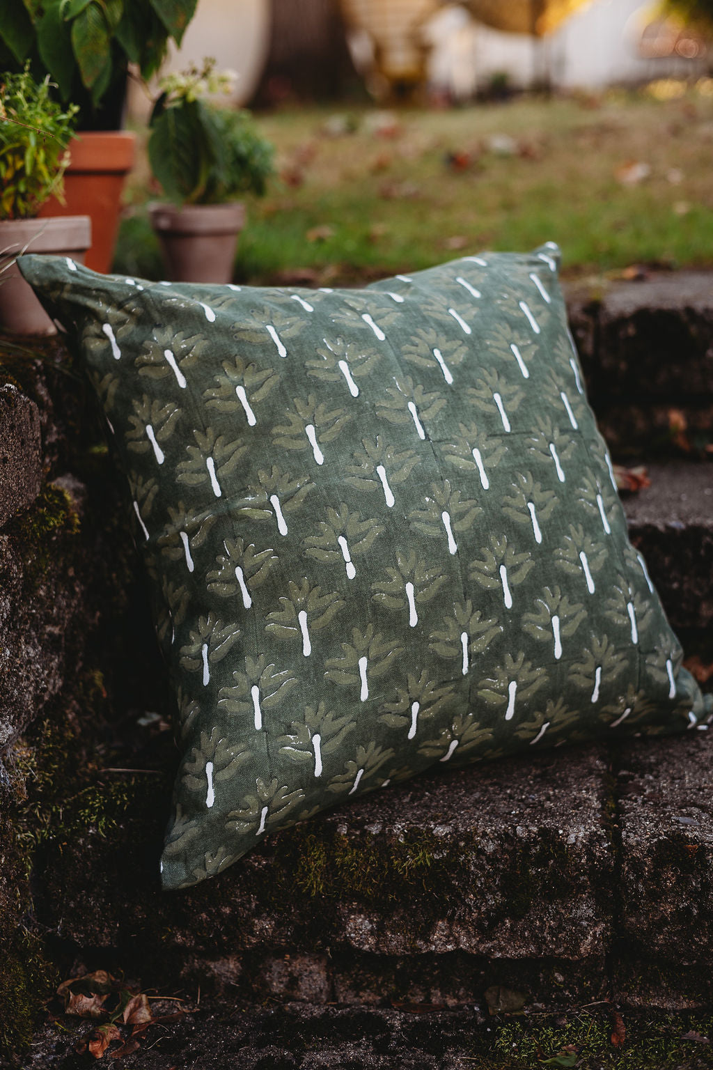 Zeenat Throw Pillow Cover - Chive