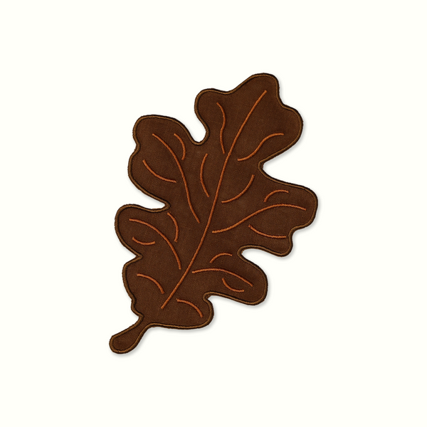 Oak Leaf Linen Cocktail Napkins