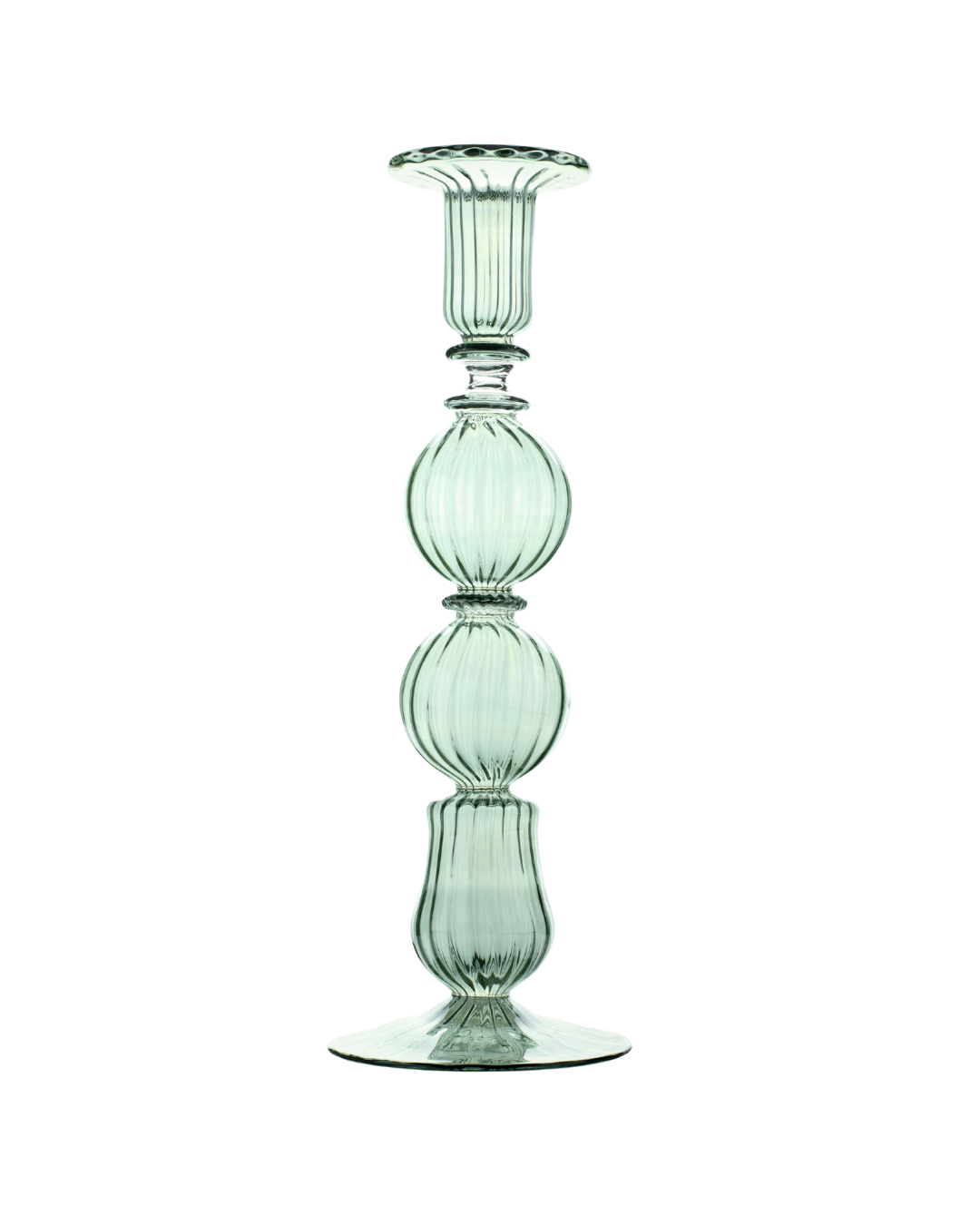 Ombo Green Glass Candle Holder Candlestick Issy Granger 