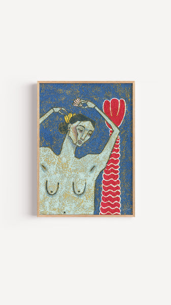 One Minute Please - Mermaid Wall Art Print