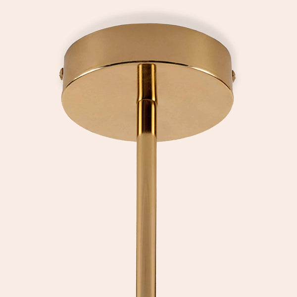 Brass opal disc ceiling light