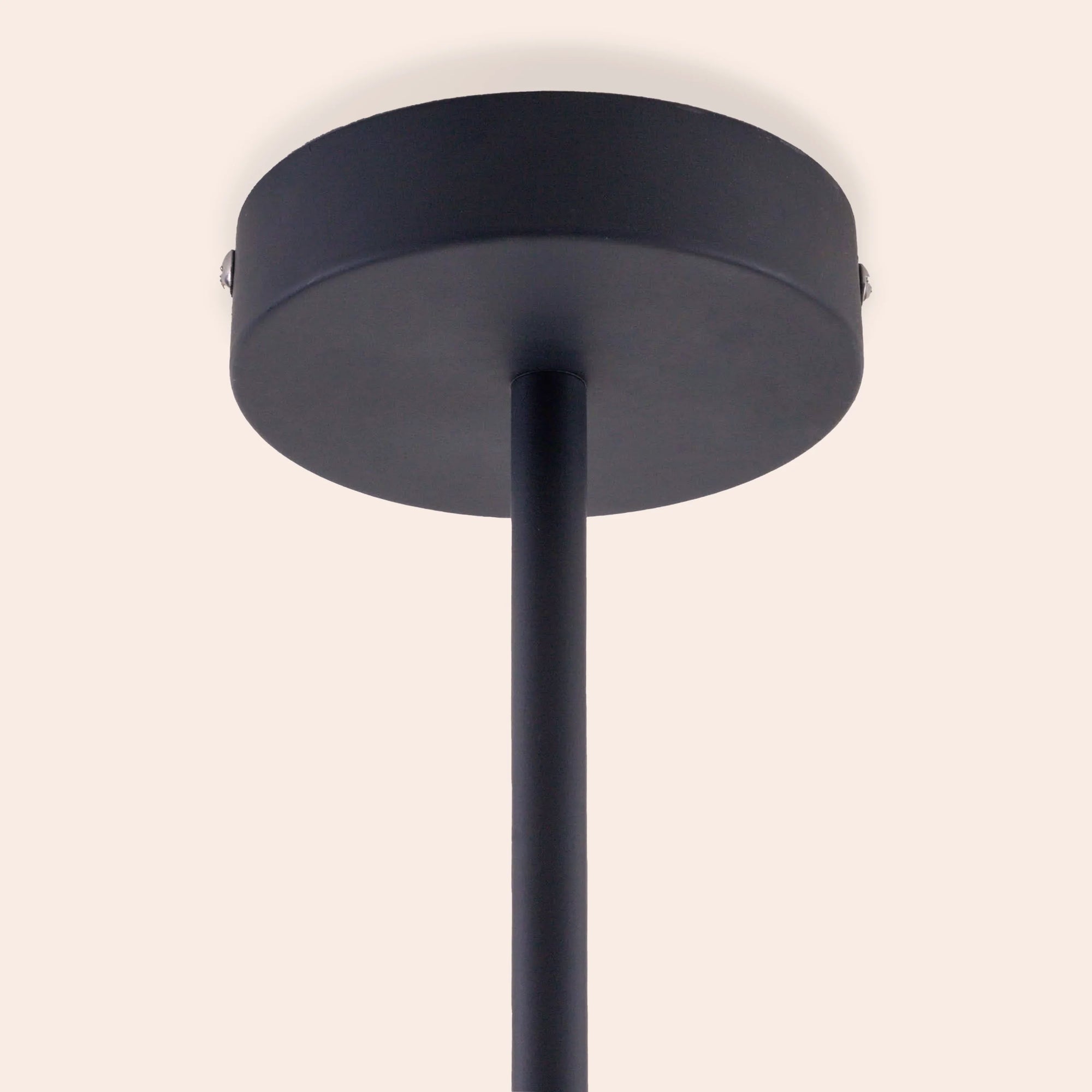 Charcoal grey opal disk ceiling light