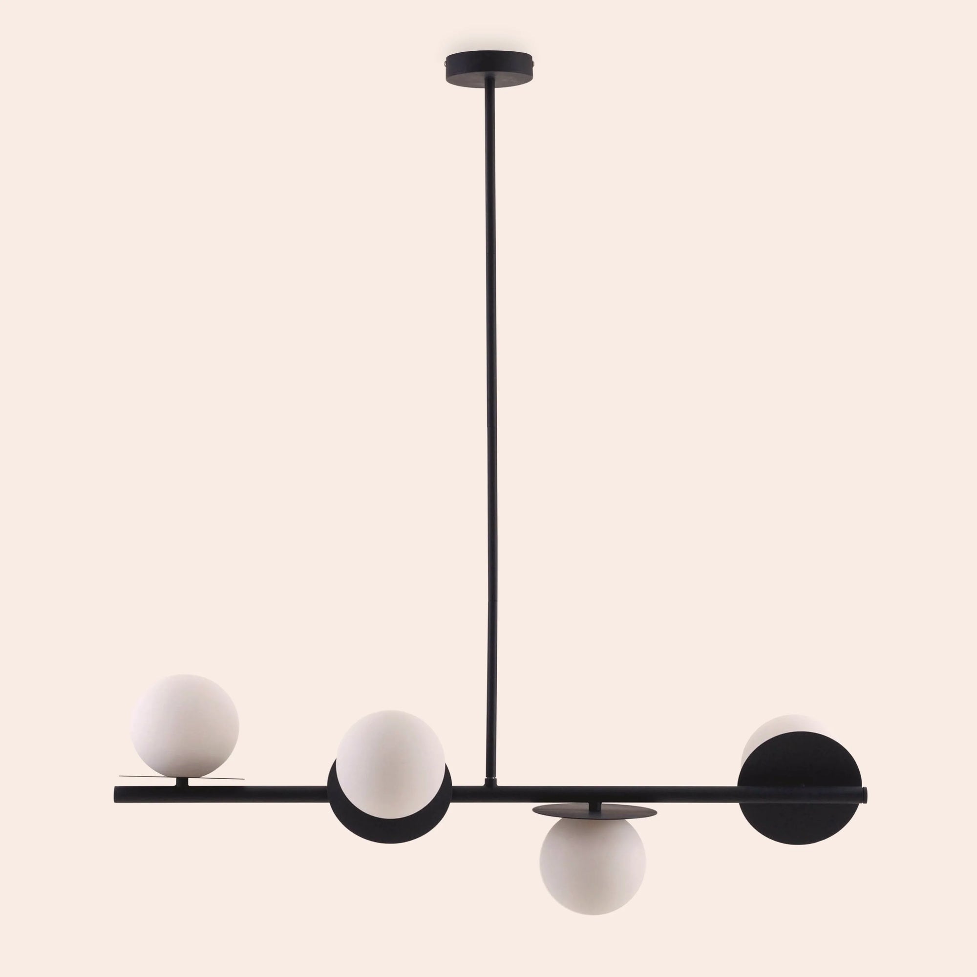 Charcoal grey opal disk ceiling light