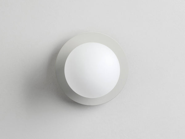 Sand opal disc wall light