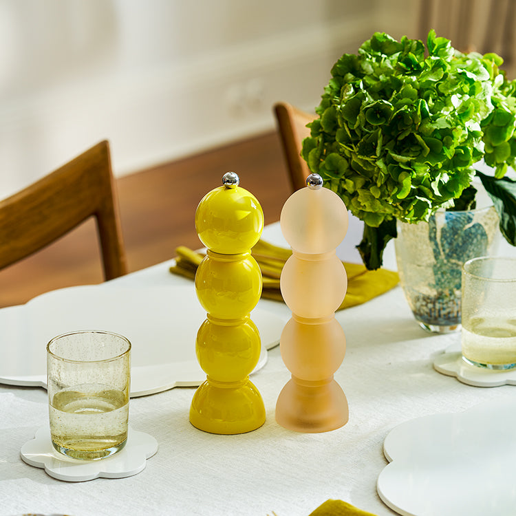 Yellow  Bobbin Salt or Pepper Mill-