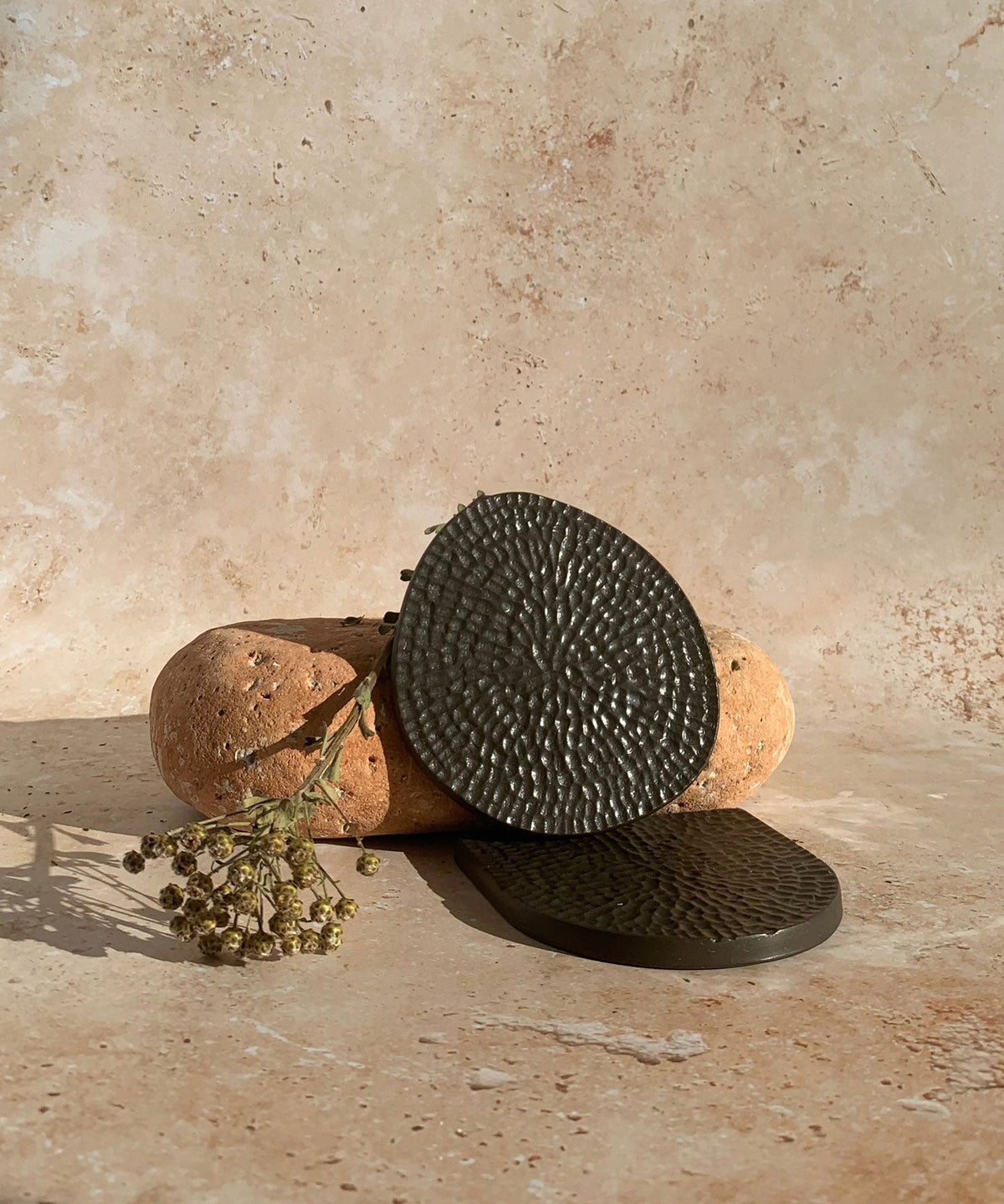 Orma | 2 Coasters 01 Round | Tobacco