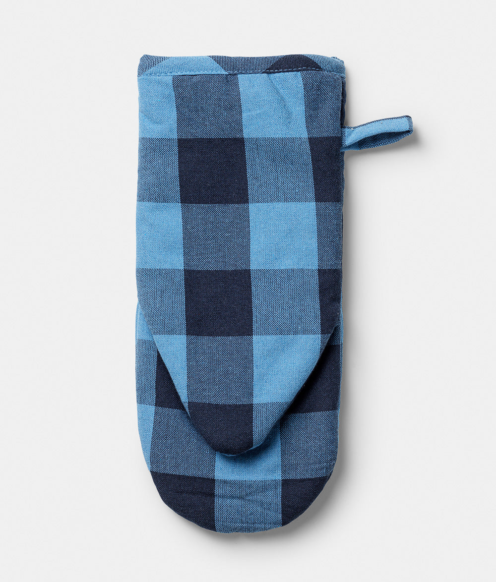 Oven Mit Checked Blue