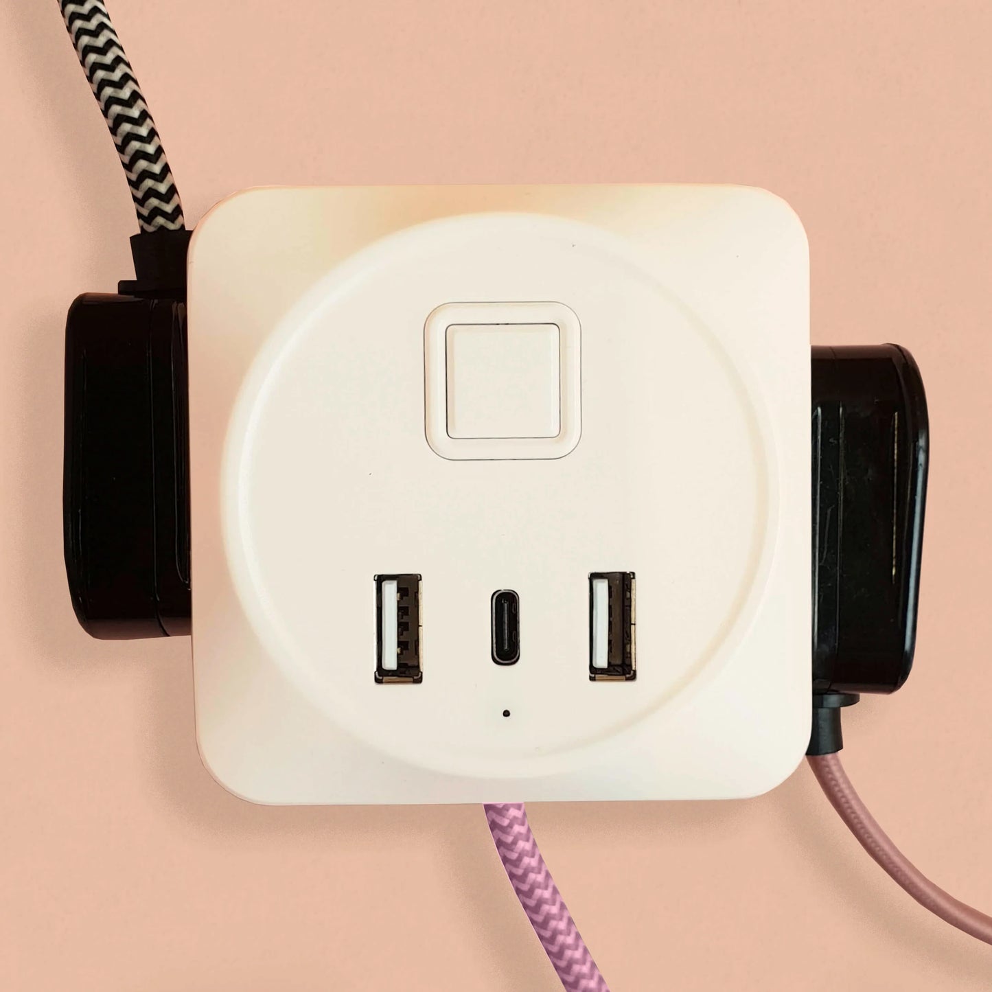 Pink fabric extension lead