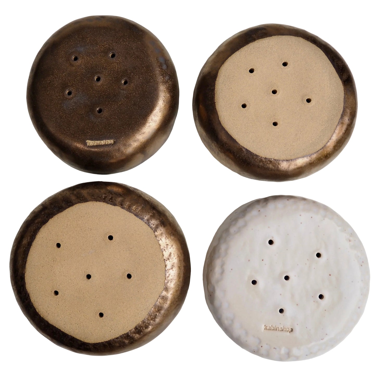 Handmade Large Assorted  Ceramic Soap Dishes With Different Glazes