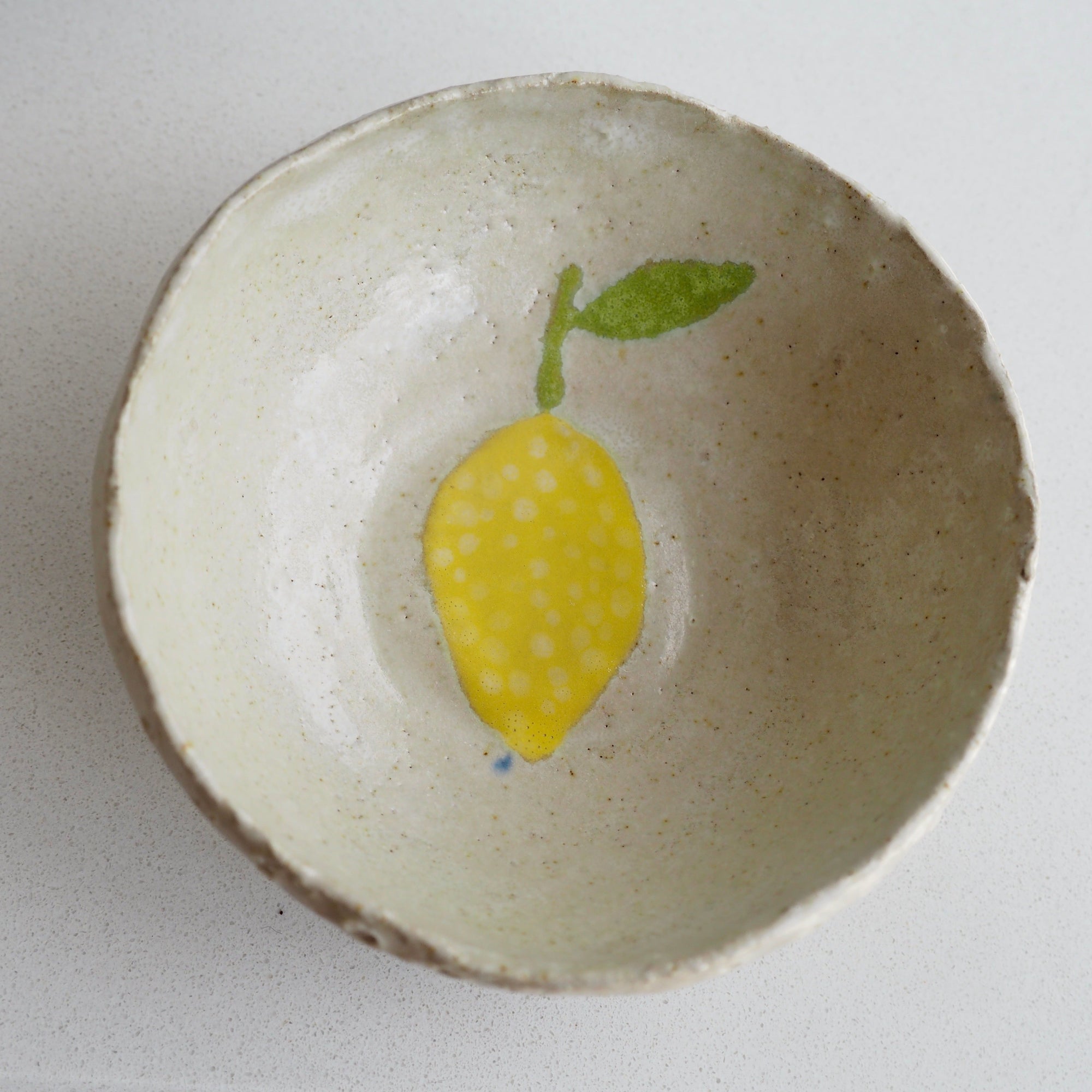 small lemon ceramic bowl
