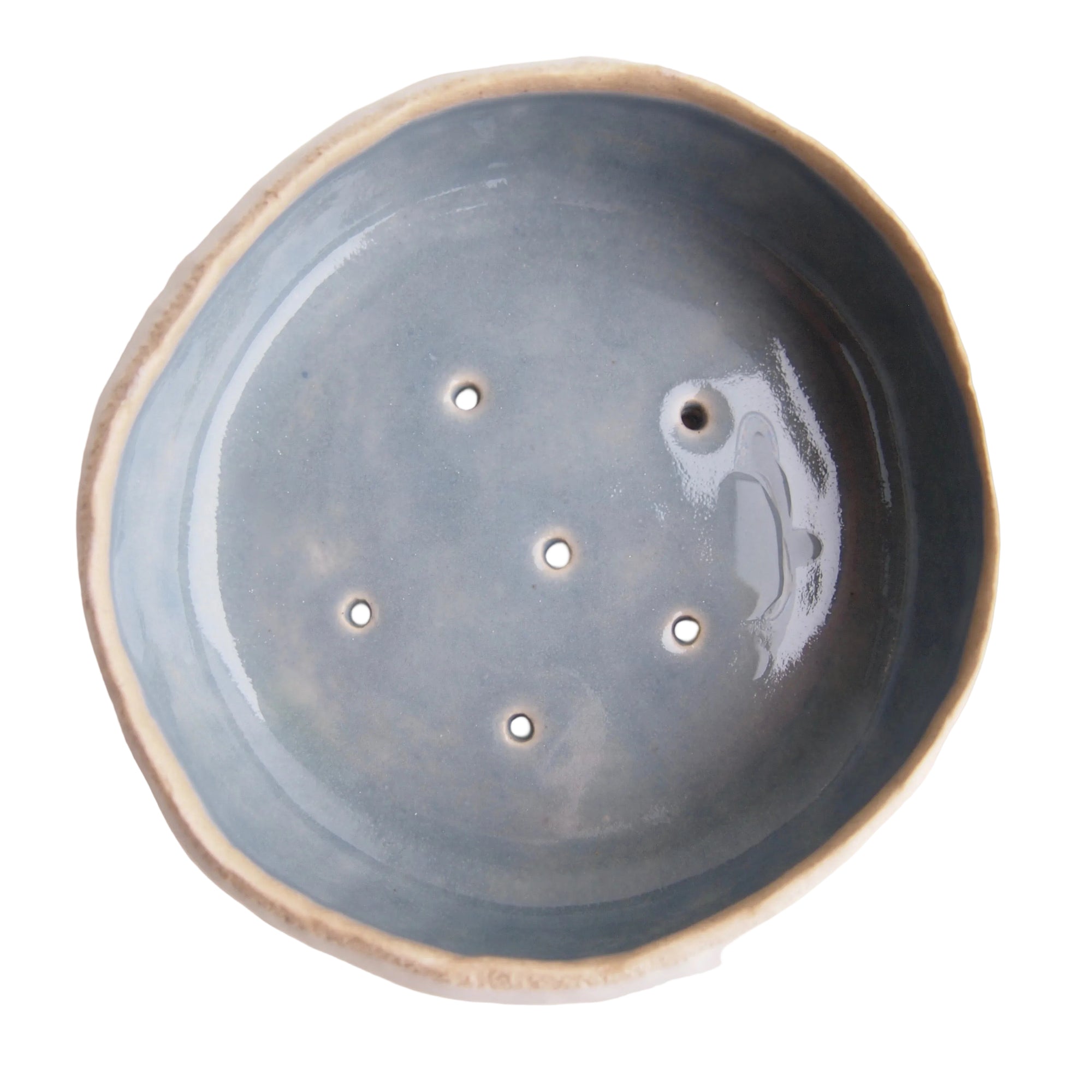 Handmade Large Powder Blue Ceramic Soap Dish