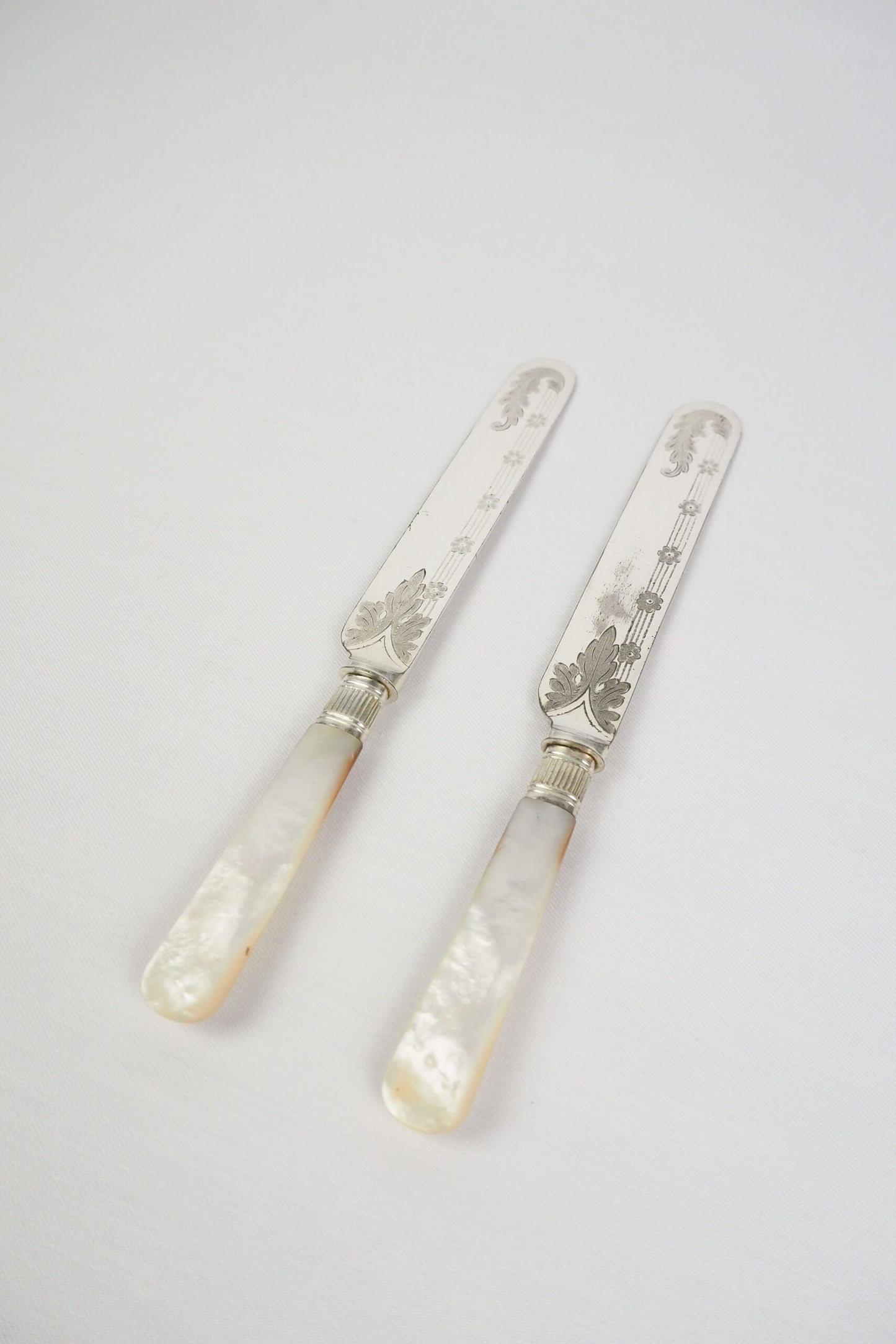 Pair of Antique Silver Plate Knives