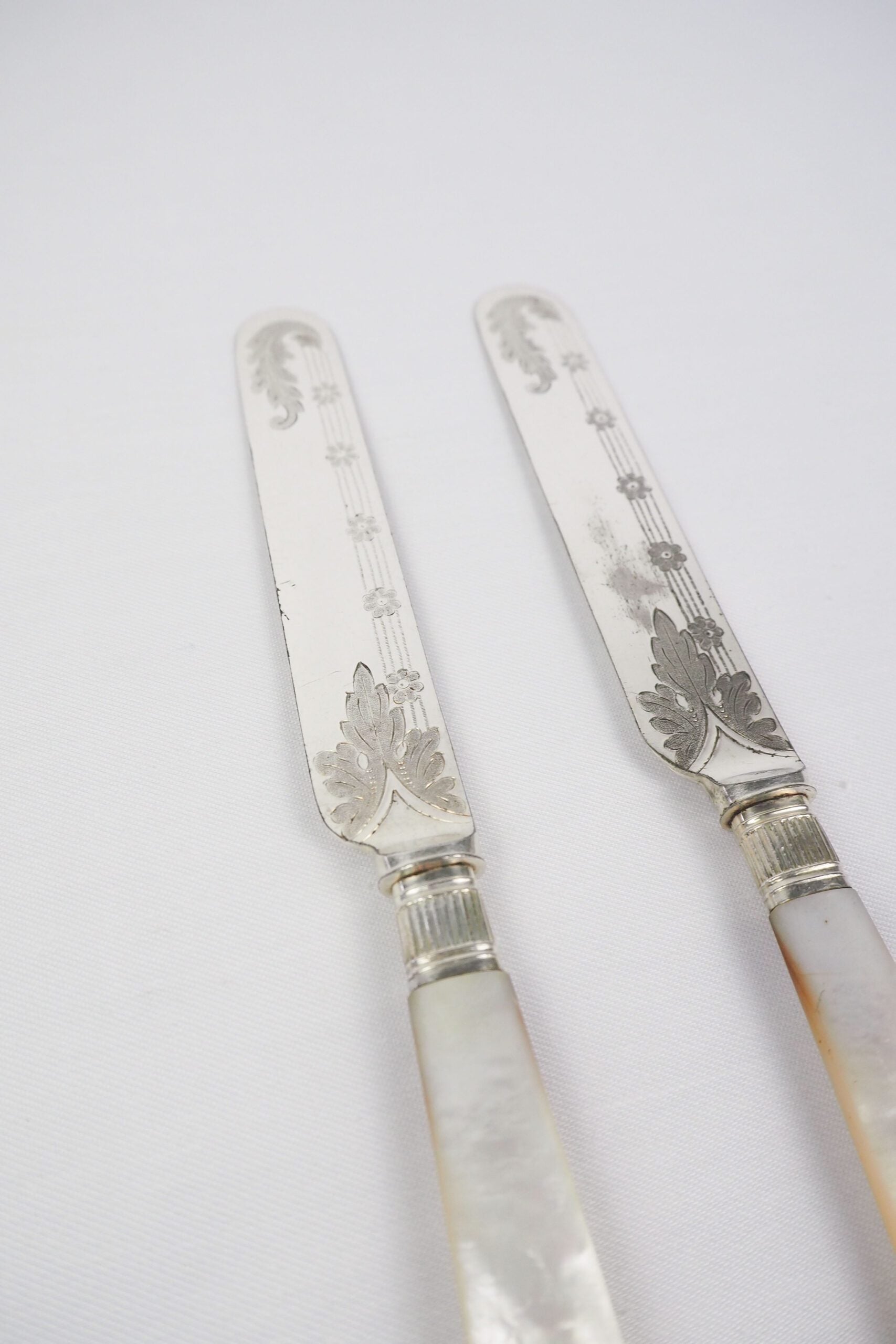 Pair of Antique Silver Plate Knives