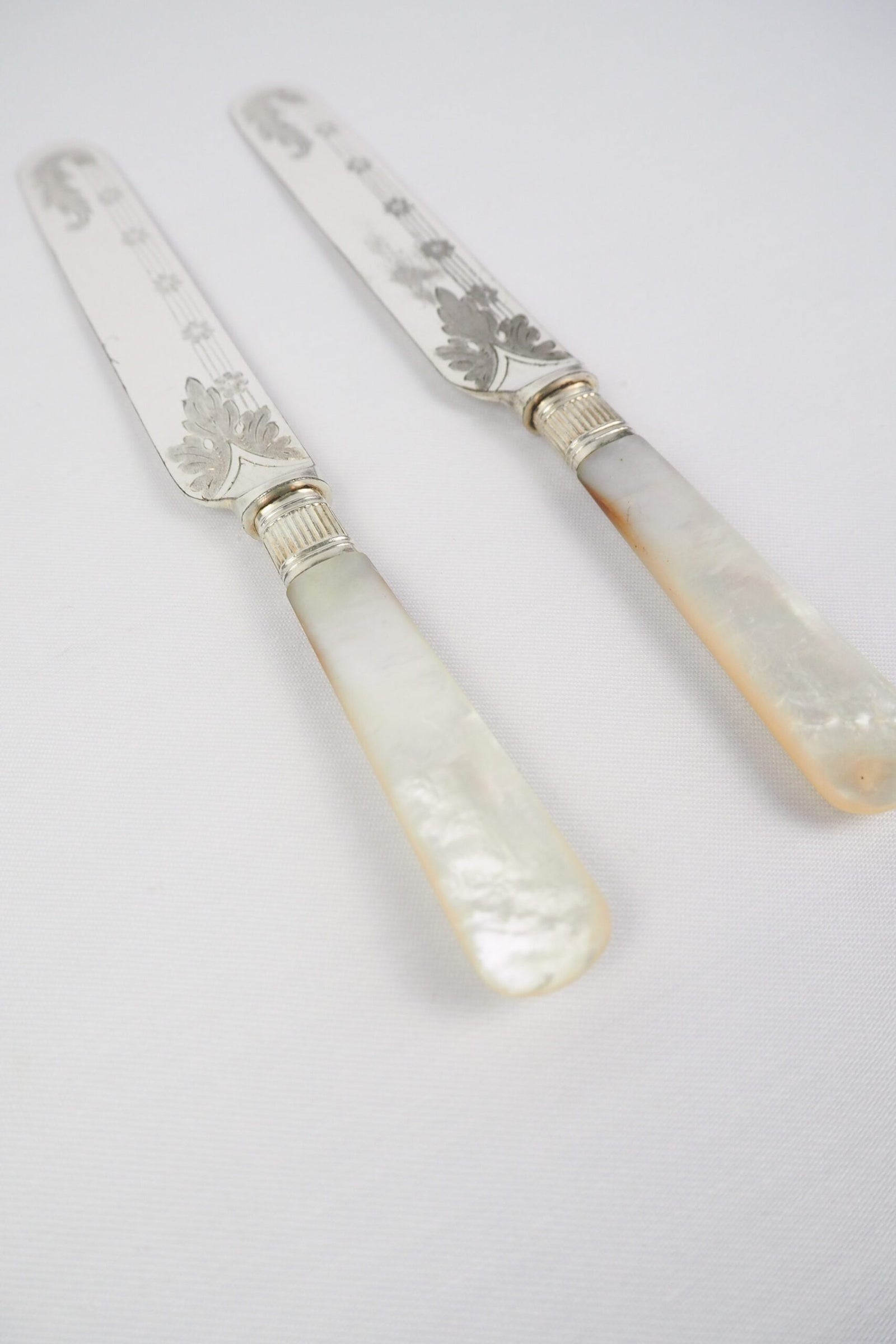 Pair of Antique Silver Plate Knives