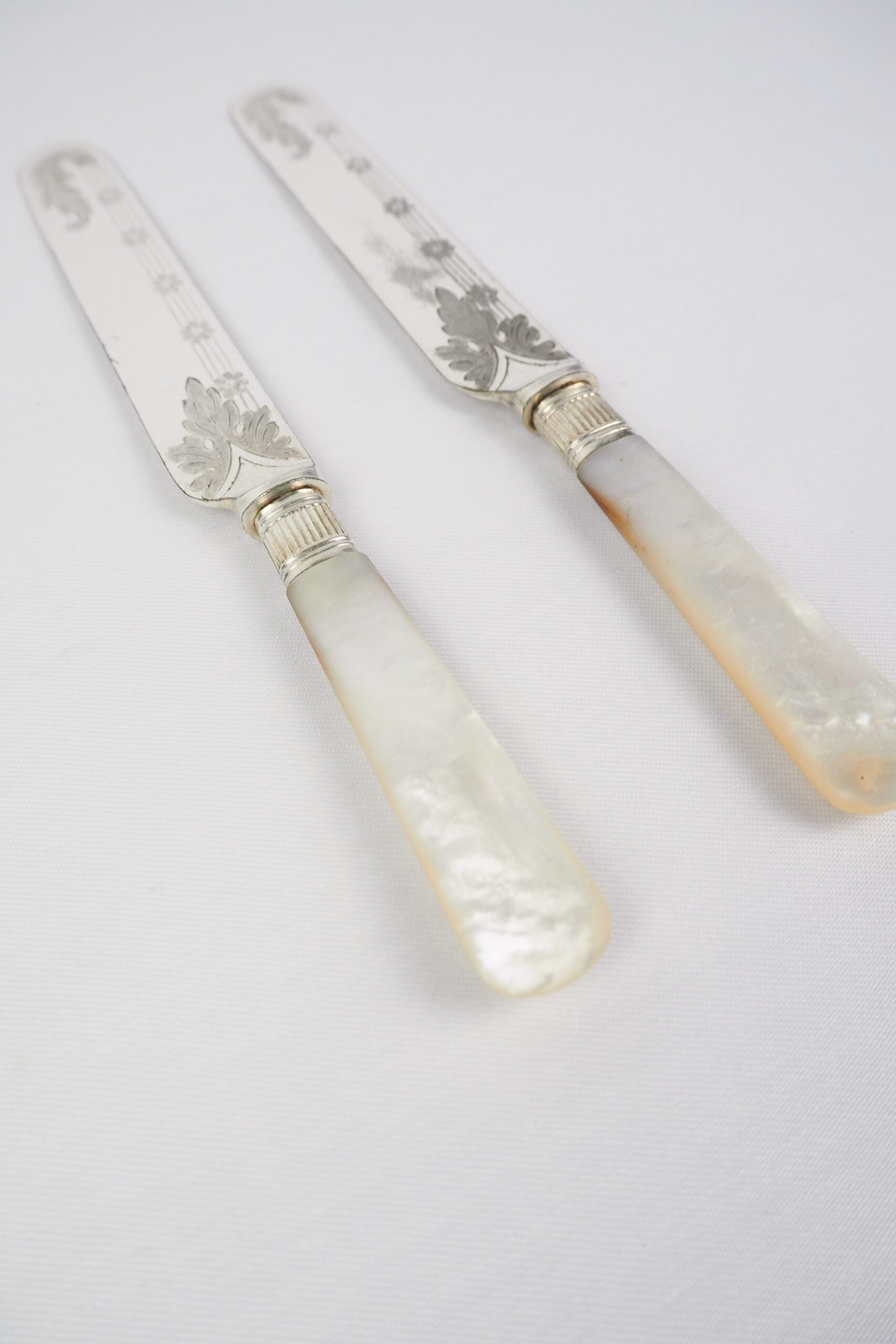 Pair of Antique Silver Plate Knives