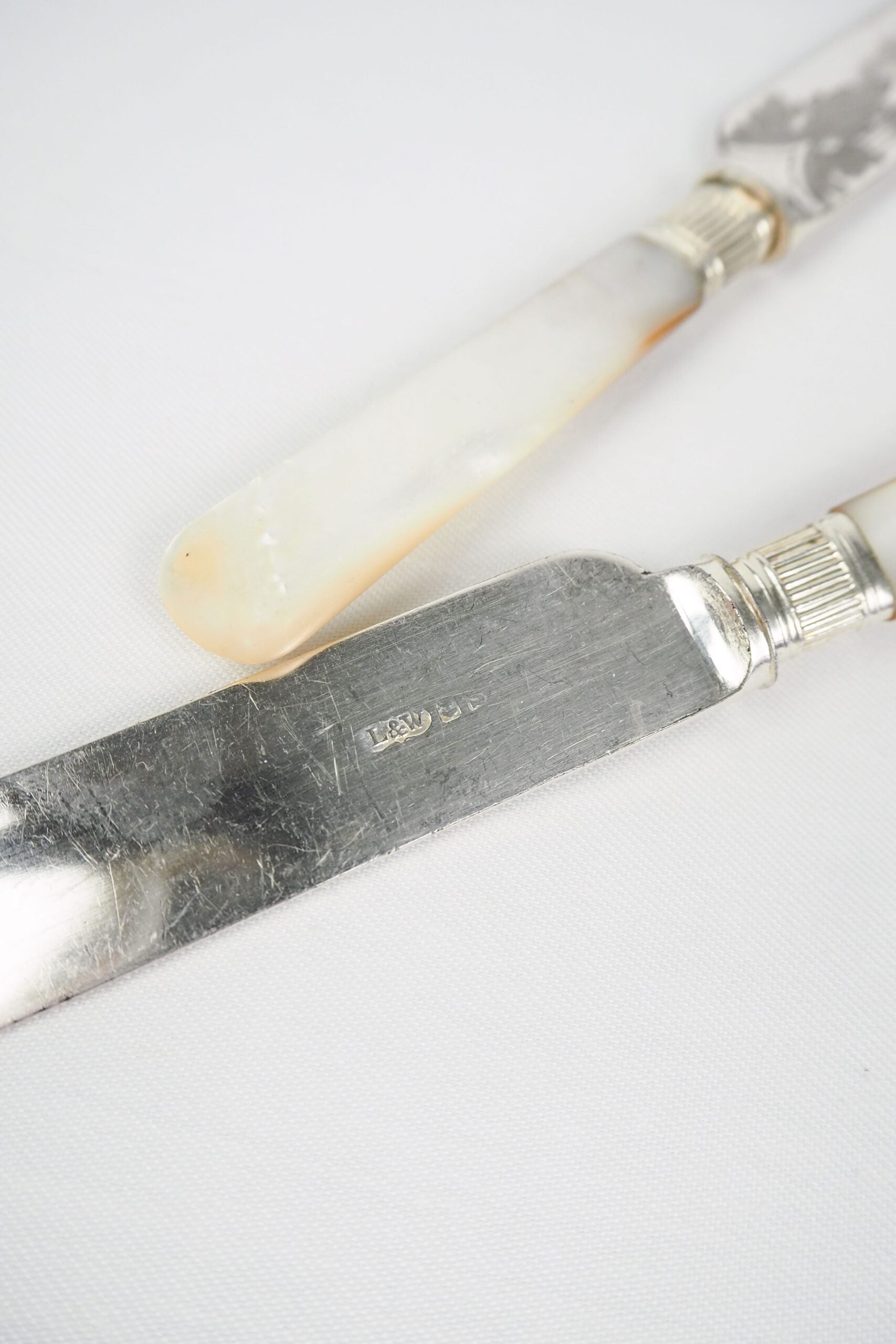 Pair of Antique Silver Plate Knives