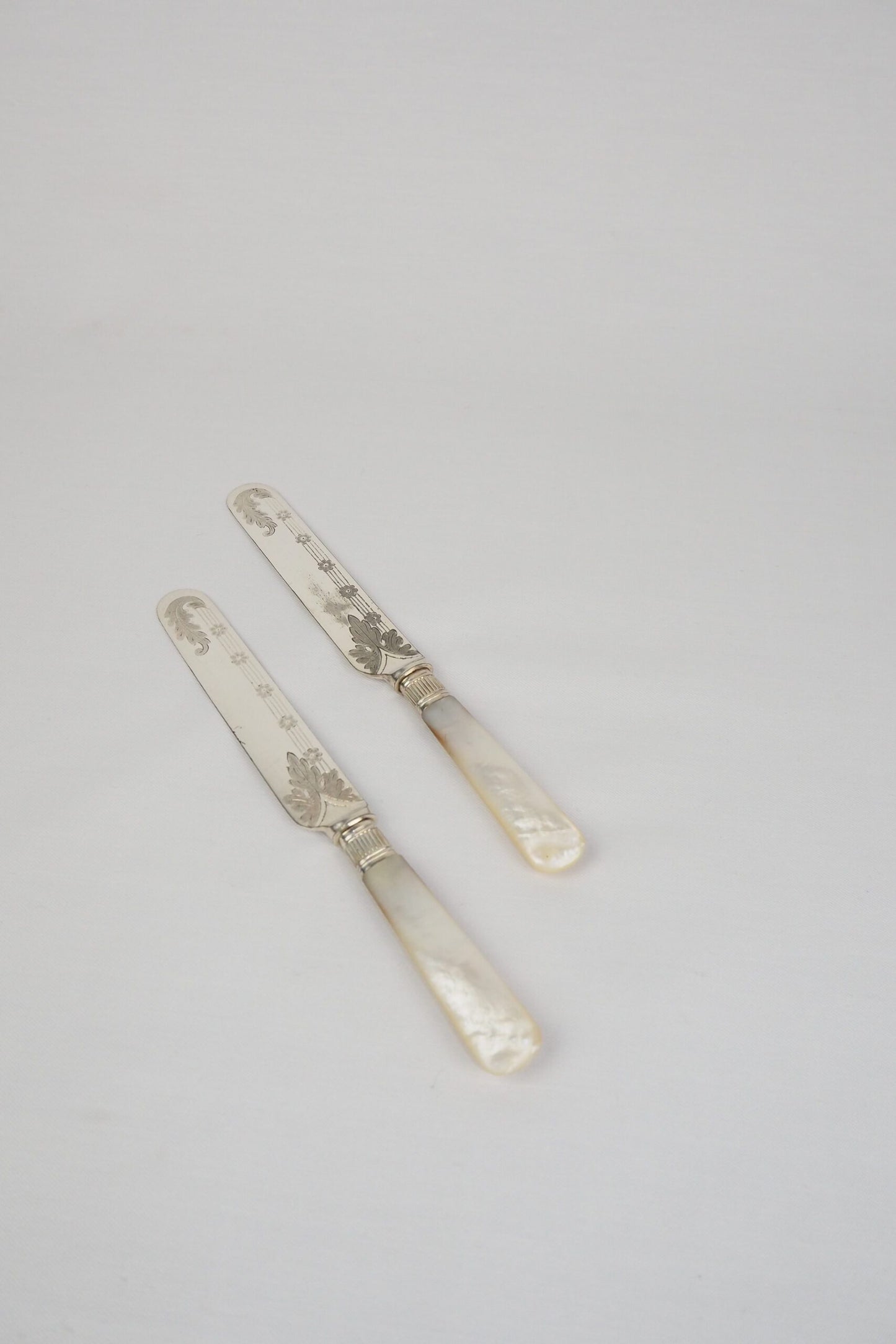 Pair of Antique Silver Plate Knives