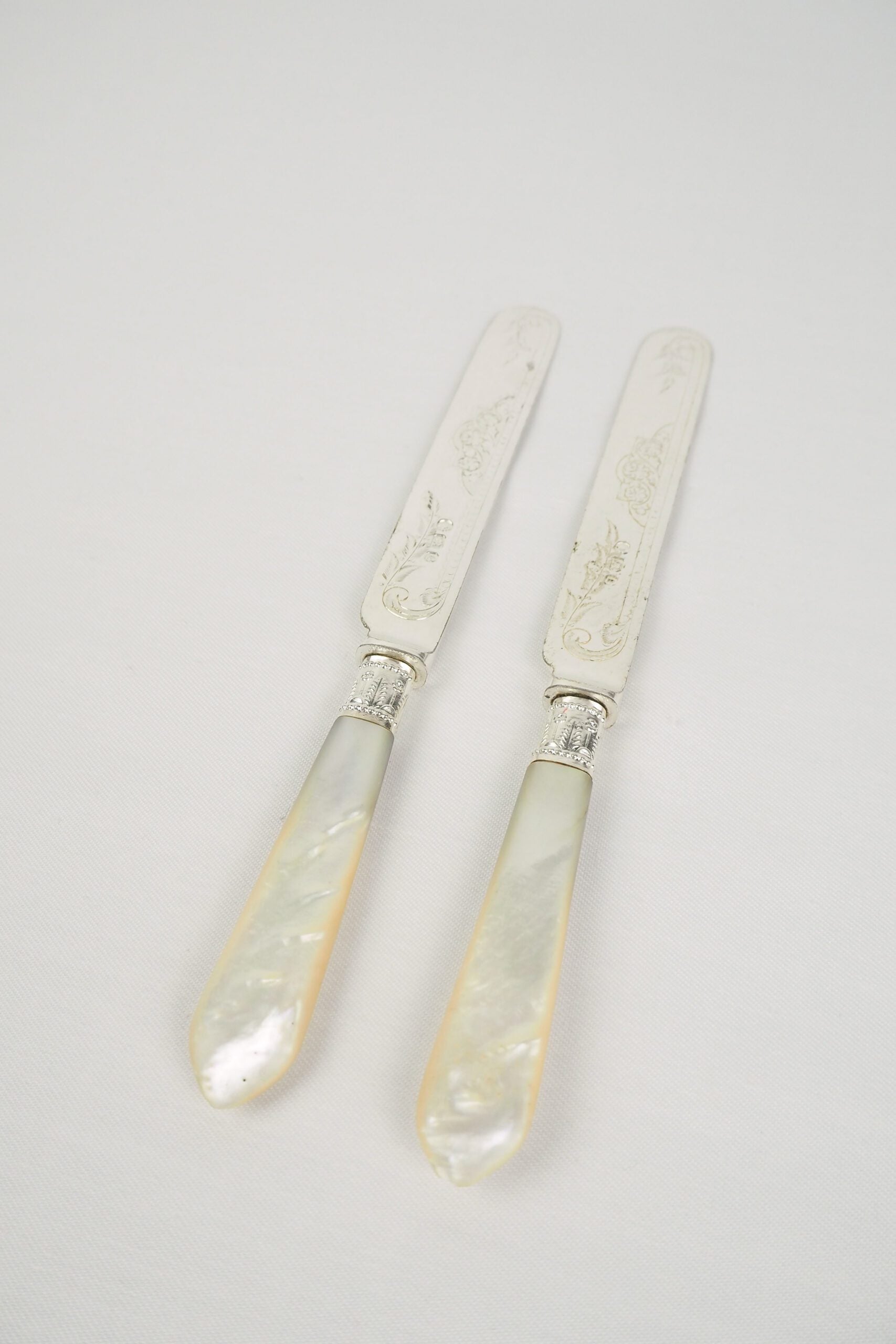 Pair of Antique Silver Plate Knives