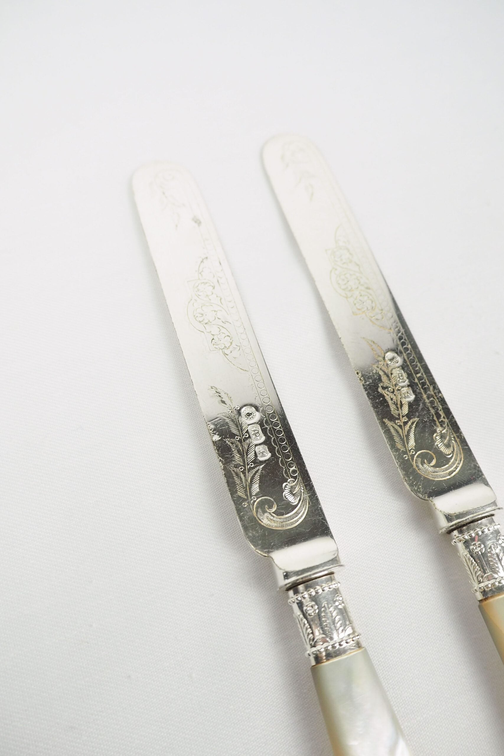 Pair of Antique Silver Plate Knives