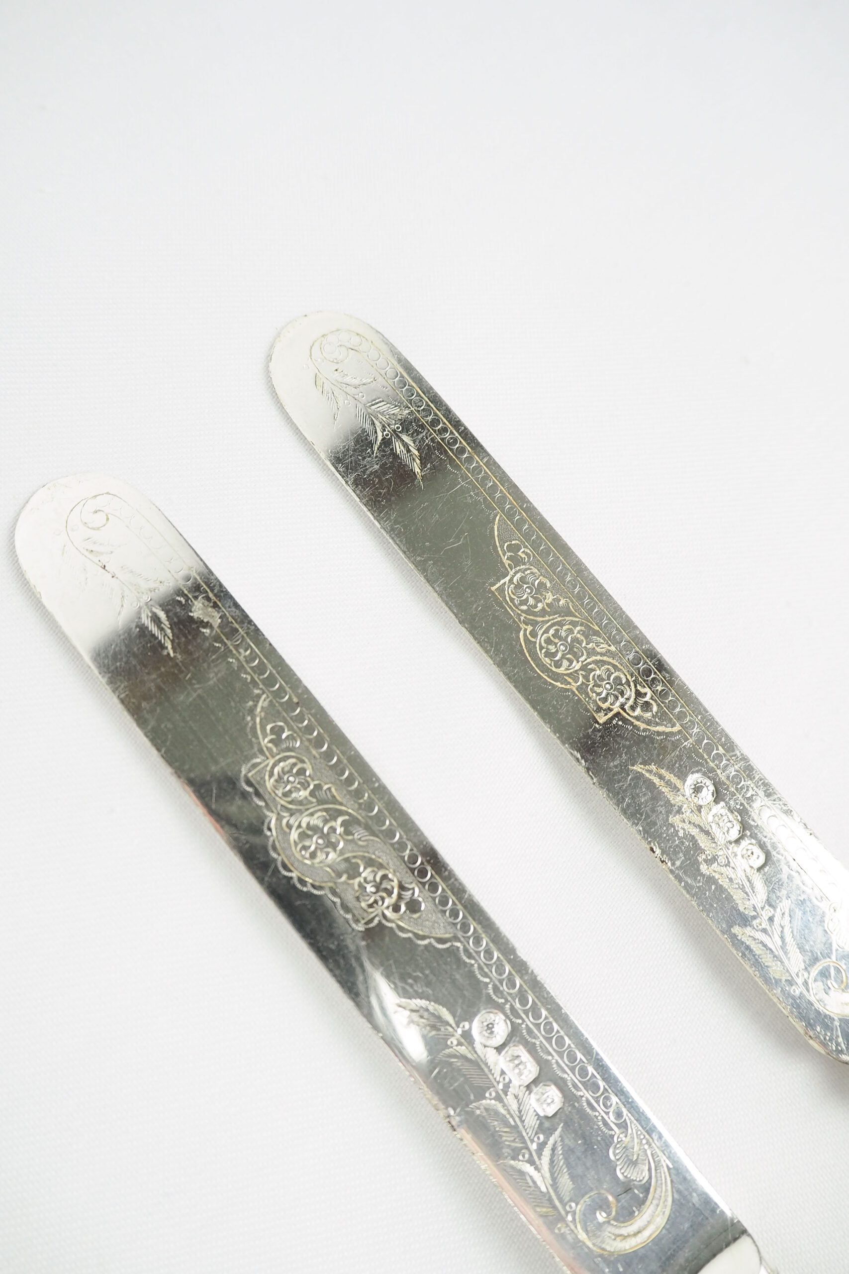 Pair of Antique Silver Plate Knives
