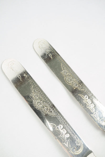 Pair of Antique Silver Plate Knives