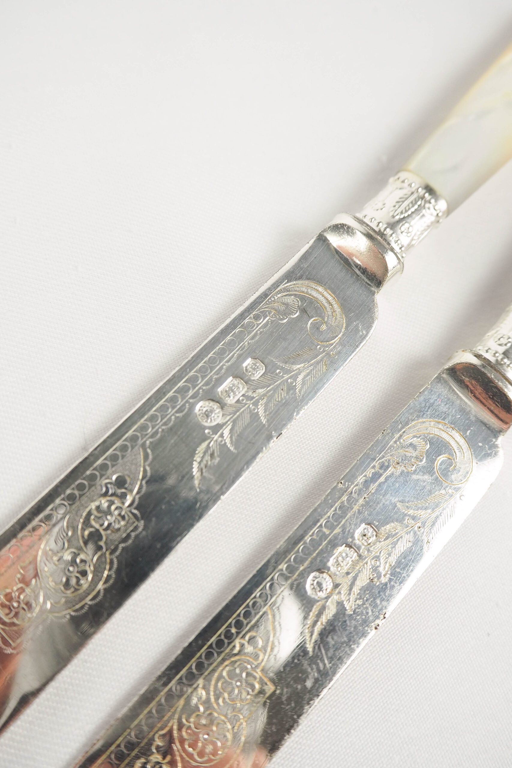 Pair of Antique Silver Plate Knives