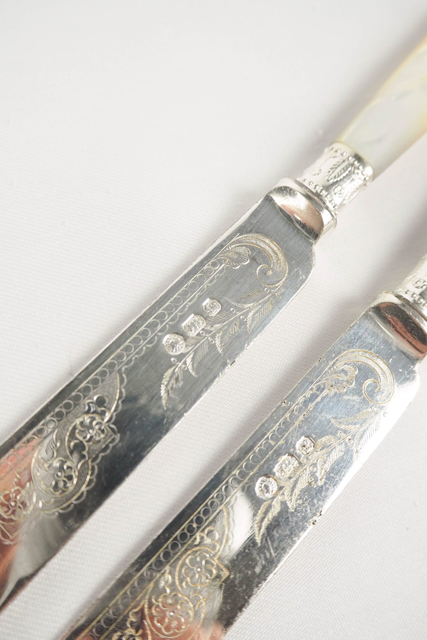 Pair of Antique Silver Plate Knives