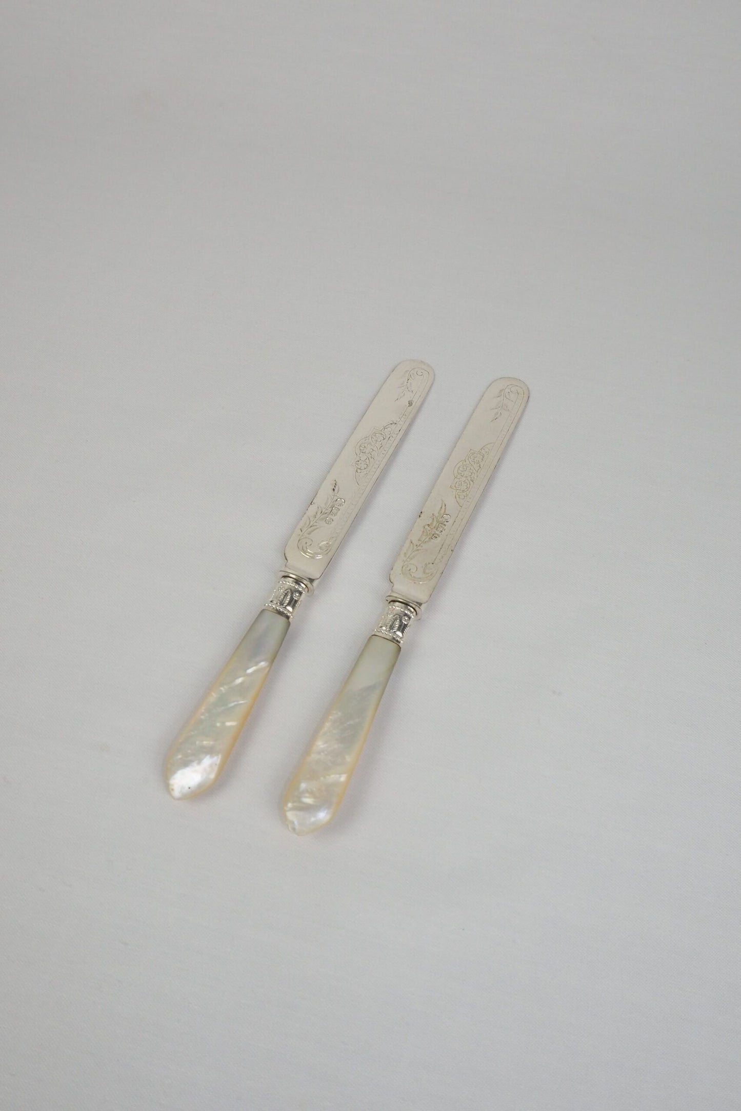 Pair of Antique Silver Plate Knives