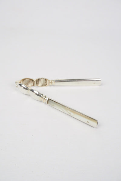 Vintage Silver Plate Nutcrackers with mother of pearl inlaid handles. Wildmore