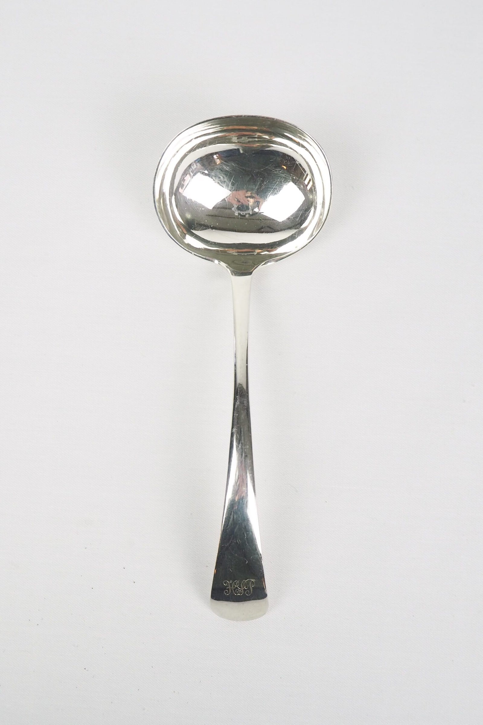This Vintage Silver Plate Ladle is a stunning piece of service ware. Monogrammed HIP. Wildmore