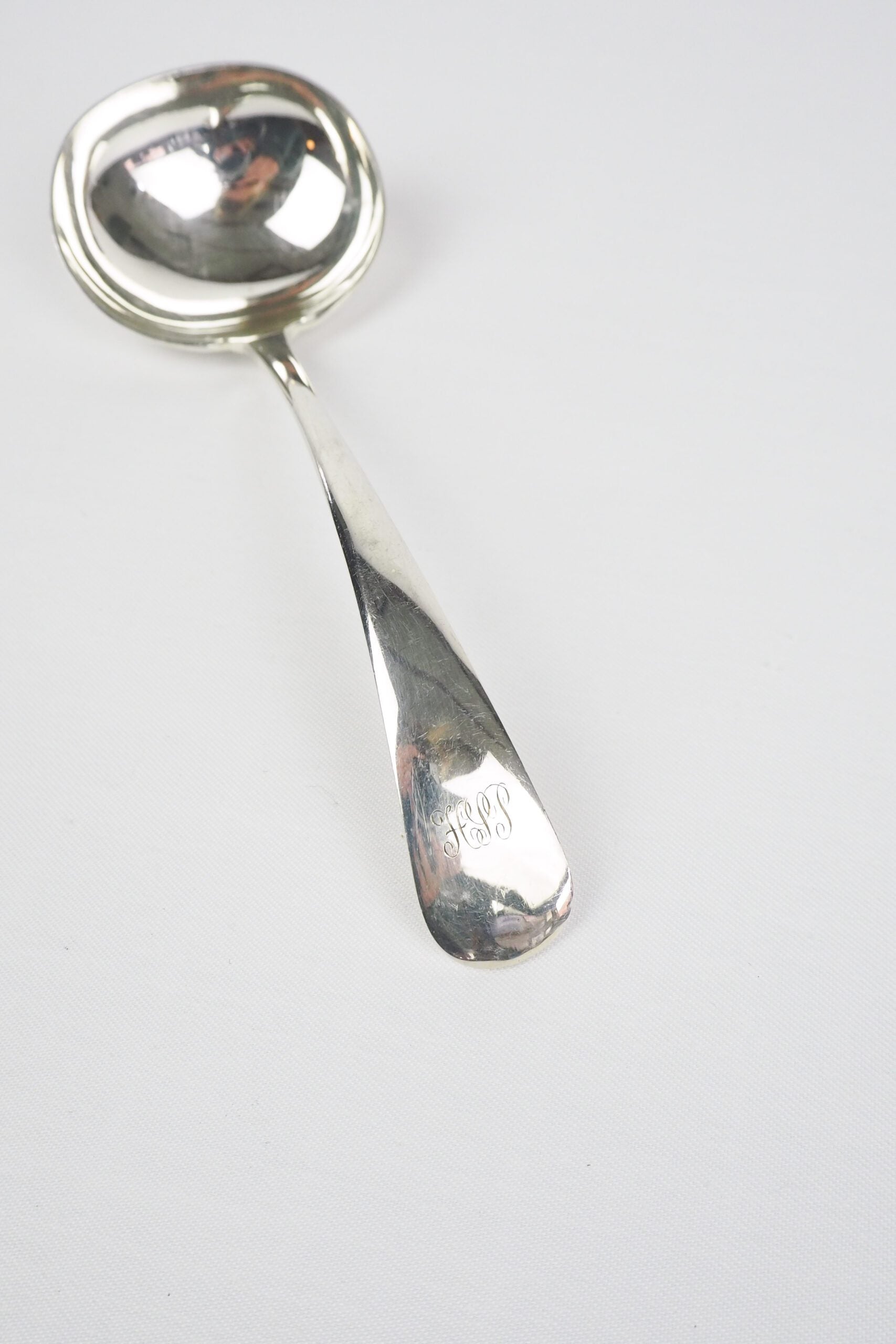 This Vintage Silver Plate Ladle is a stunning piece of service ware. Monogrammed HIP. Wildmore