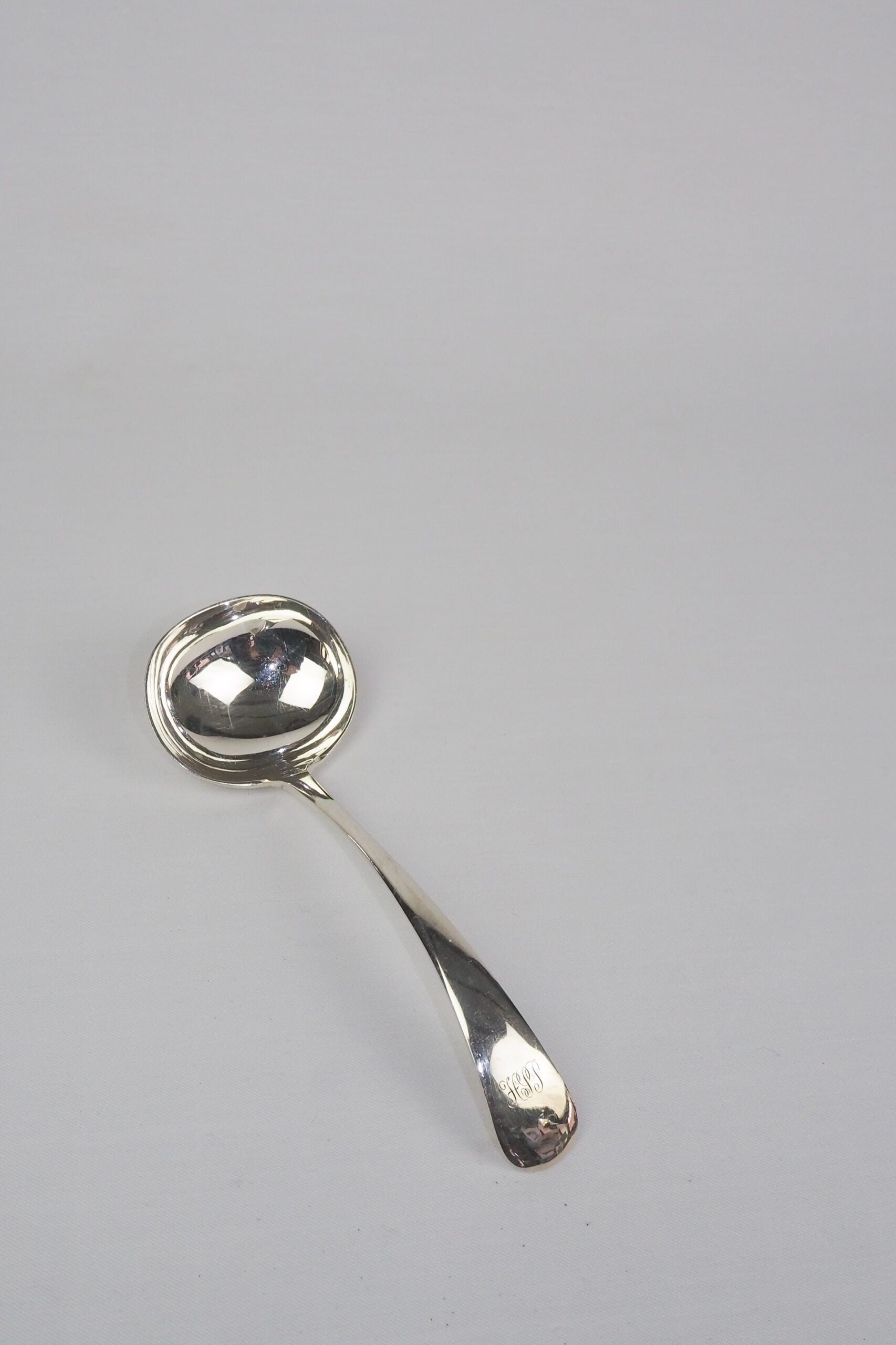 This Vintage Silver Plate Ladle is a stunning piece of service ware. Monogrammed HIP. Wildmore