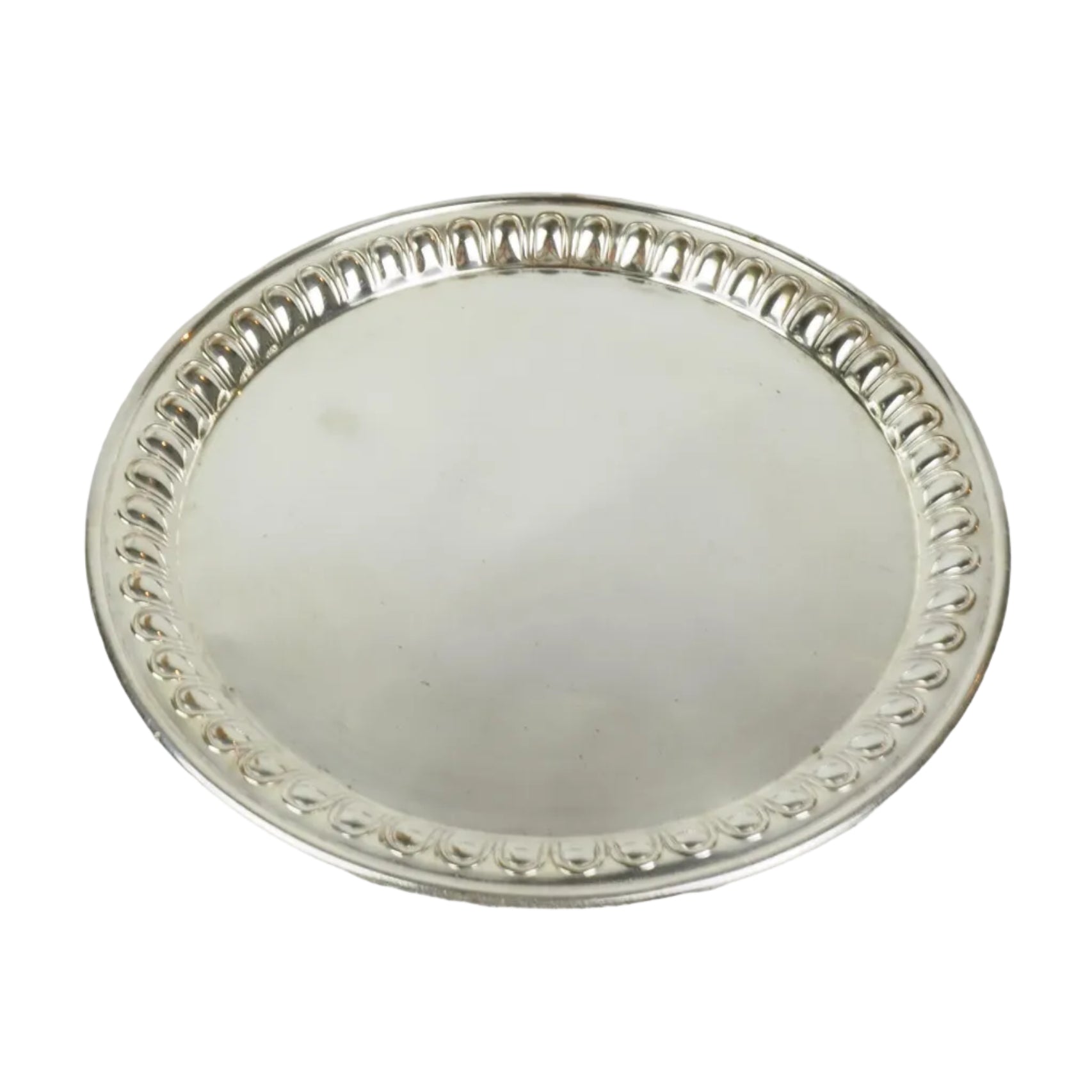 Antique Silver Plate Round Tray