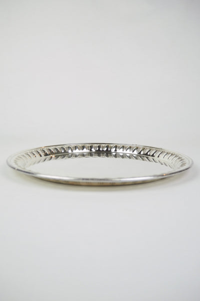 Antique Silver Plate Round Tray