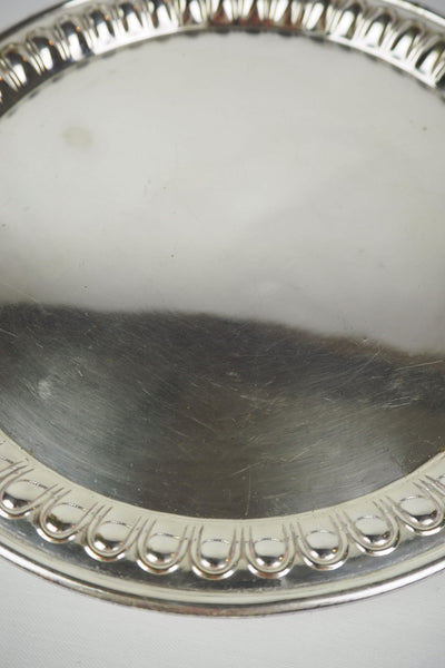 Antique Silver Plate Round Tray