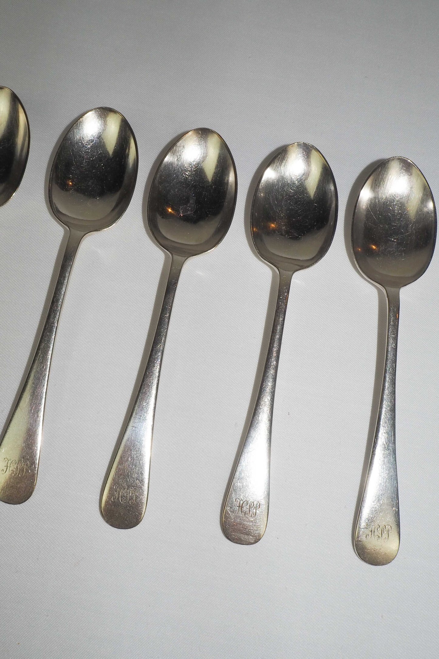 5 Antique Silver Plate Teaspoons