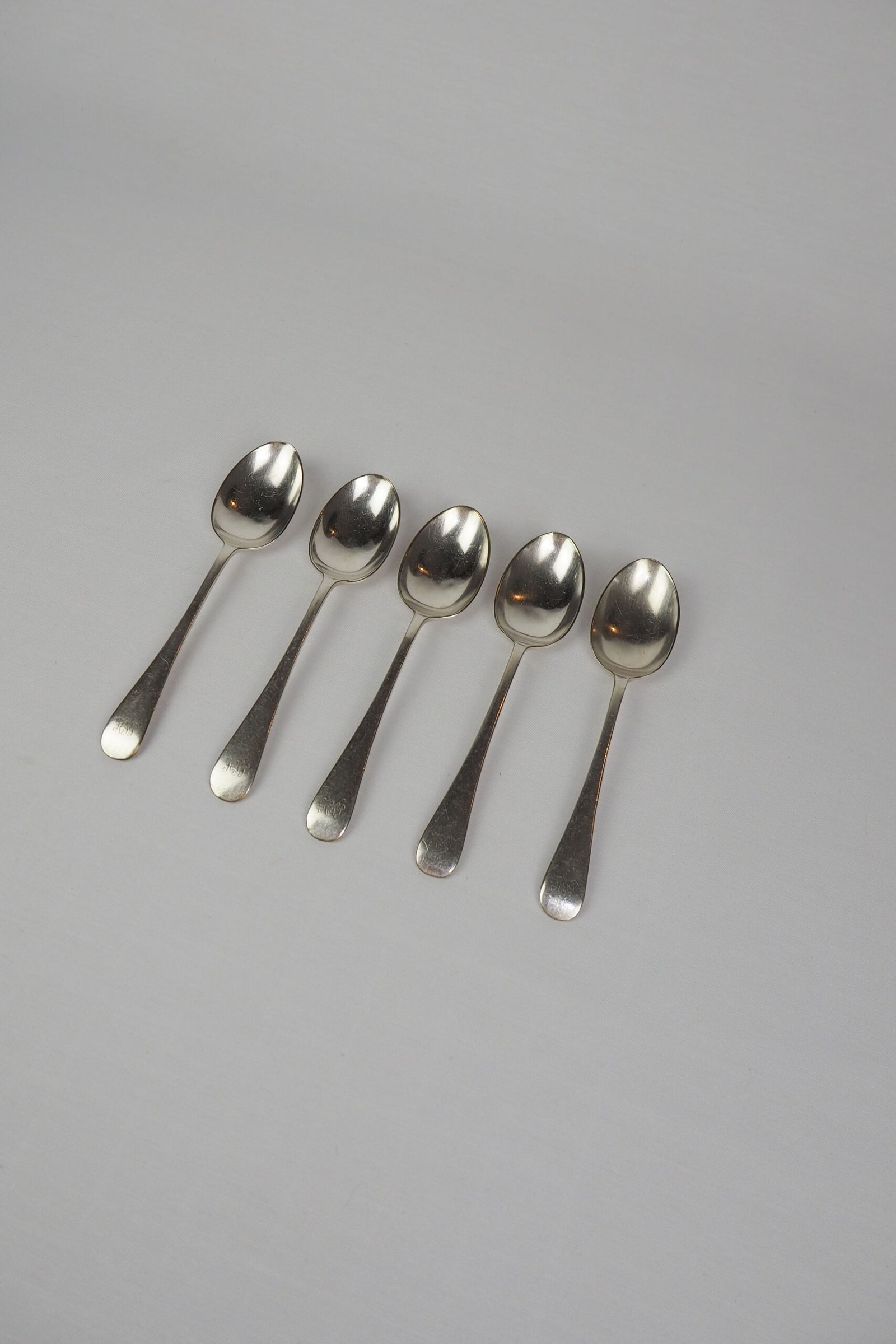 5 Antique Silver Plate Teaspoons