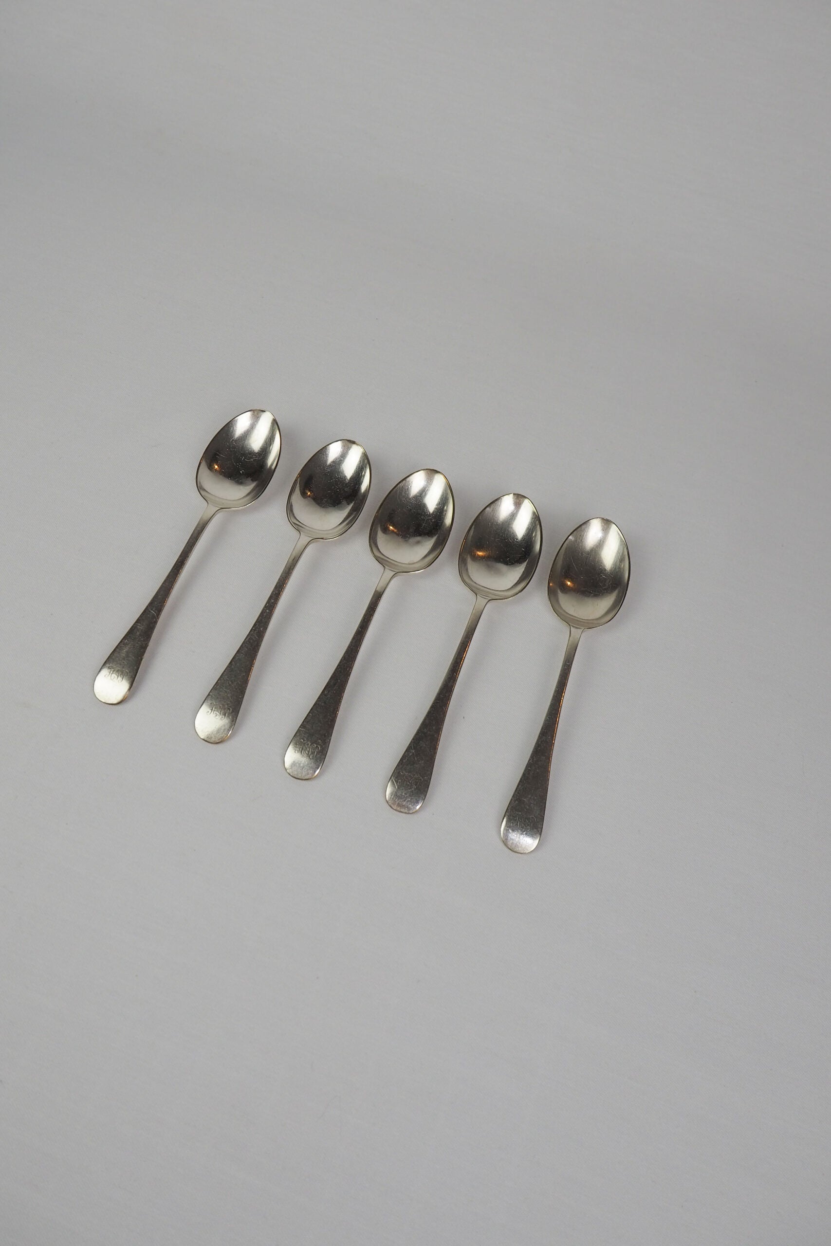 5 Antique Silver Plate Teaspoons
