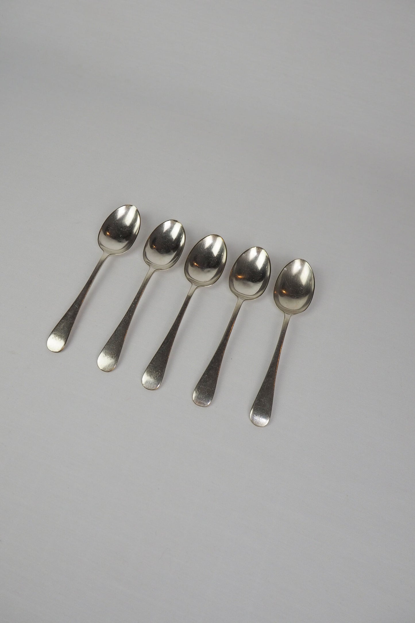 5 Antique Silver Plate Teaspoons