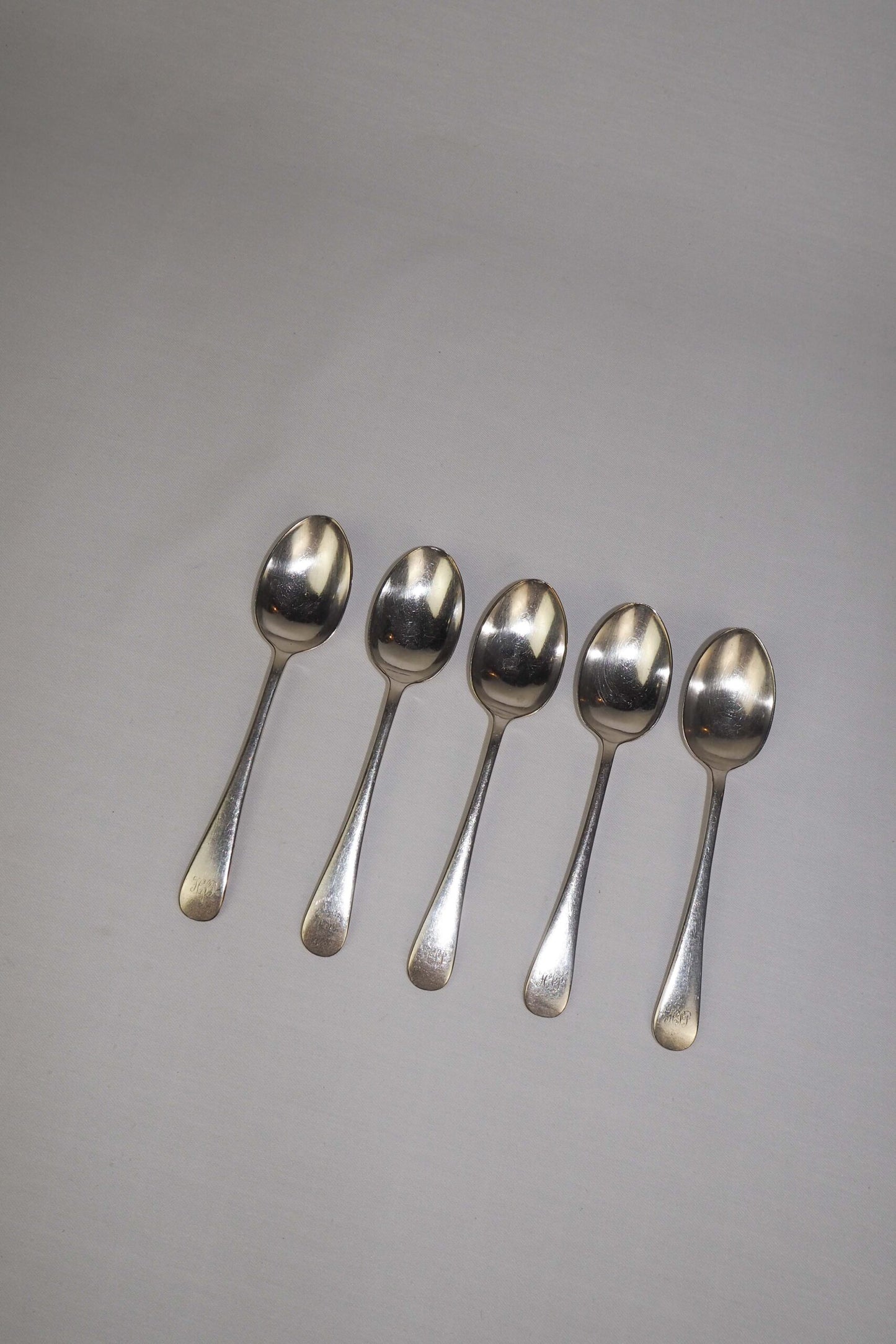 5 Antique Silver Plate Teaspoons
